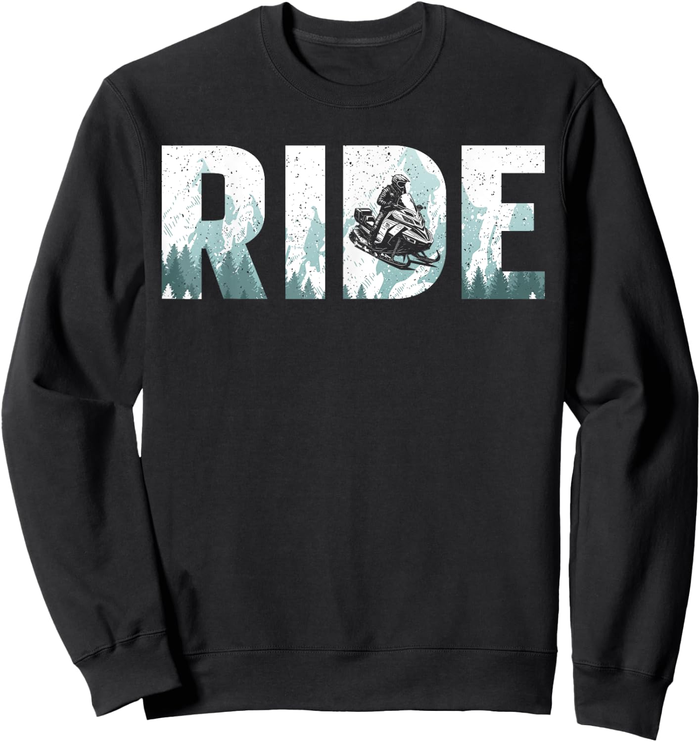 Funny Snowmobile Design Women Snowmobile Lovers Sweatshirt - Sweatshirt | Black