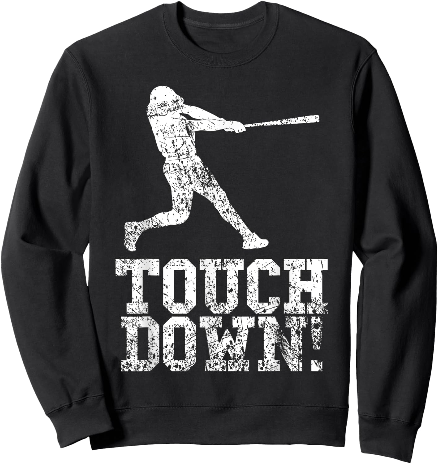 Funny Touchdown Baseball Football Sports Sweatshirt - Sweatshirt | Black
