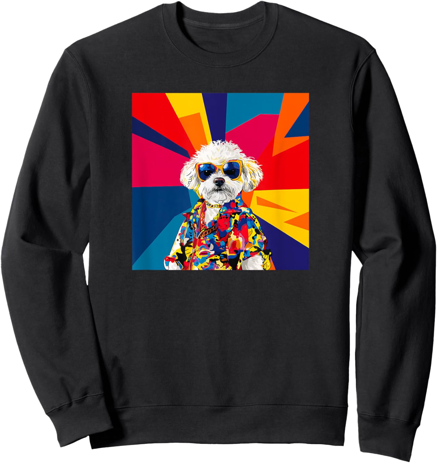 Peekapoo Dog Fashion Cute Colorful Pop Art Sweatshirt - Sweatshirt | Black