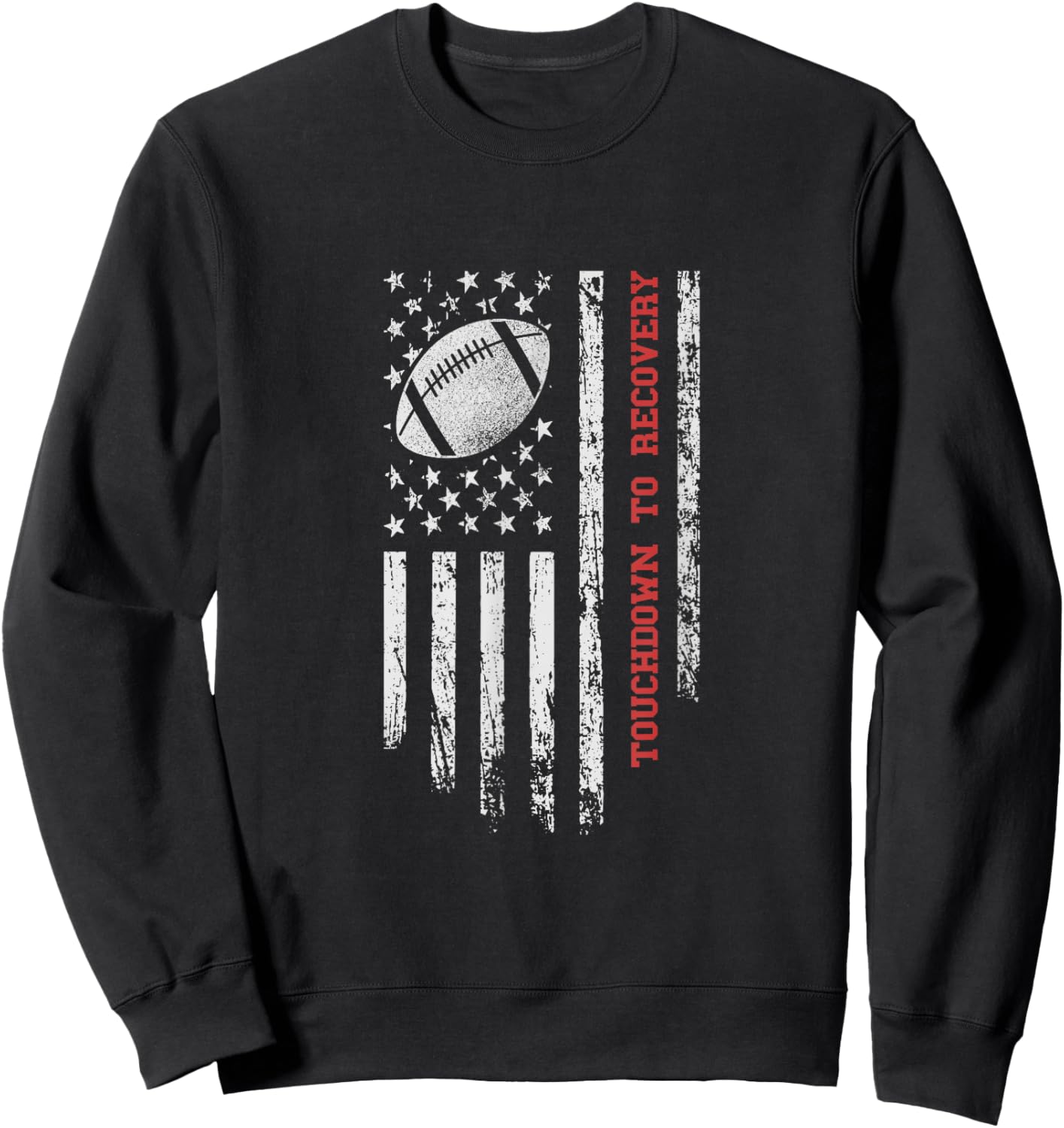 Touchdown to Recovery American Football Player Get Well Soon Sweatshirt - Sweatshirt | Black