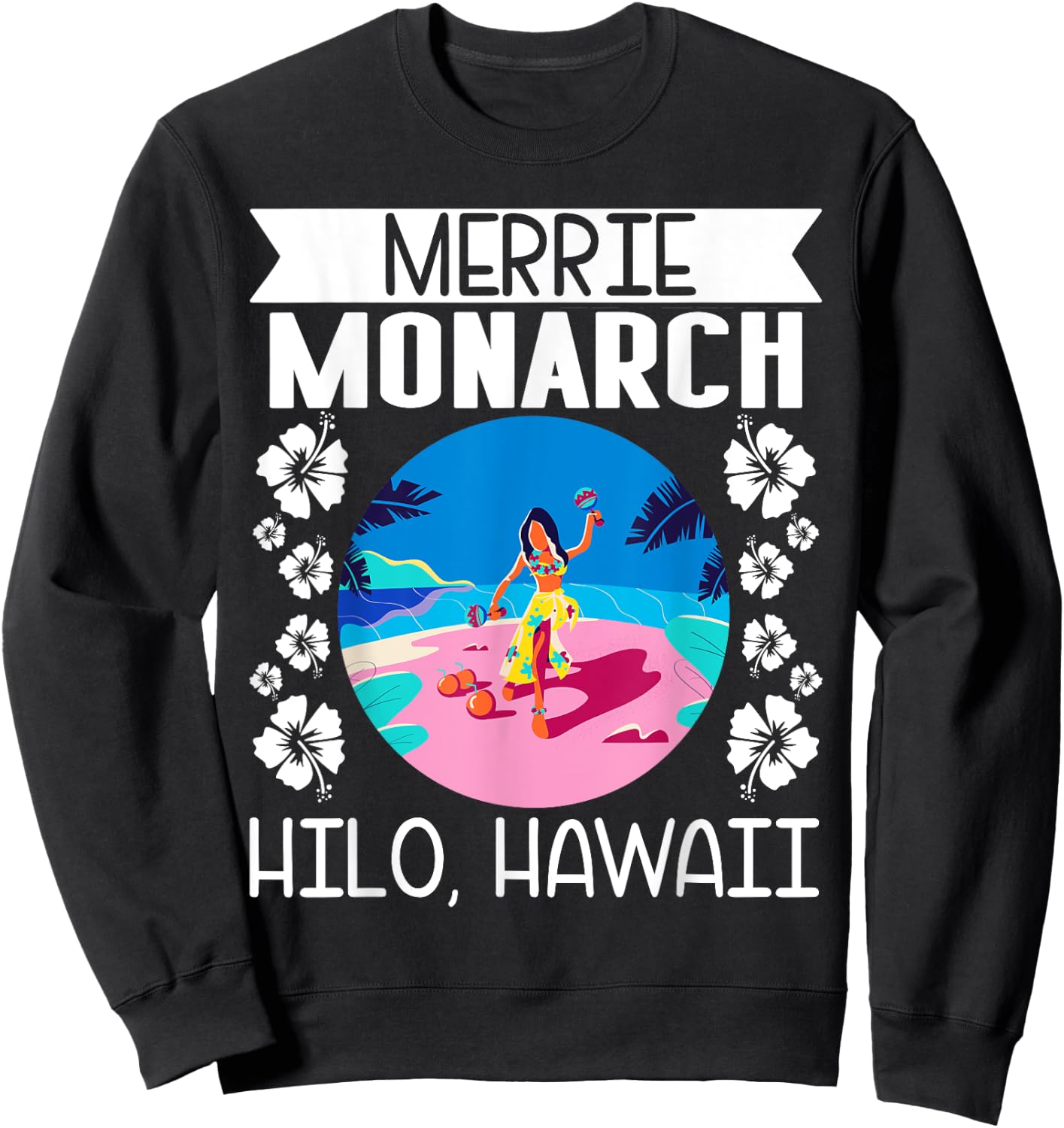 Islands Vintage Merrie Monarch Sweatshirt - Sweatshirt | Black