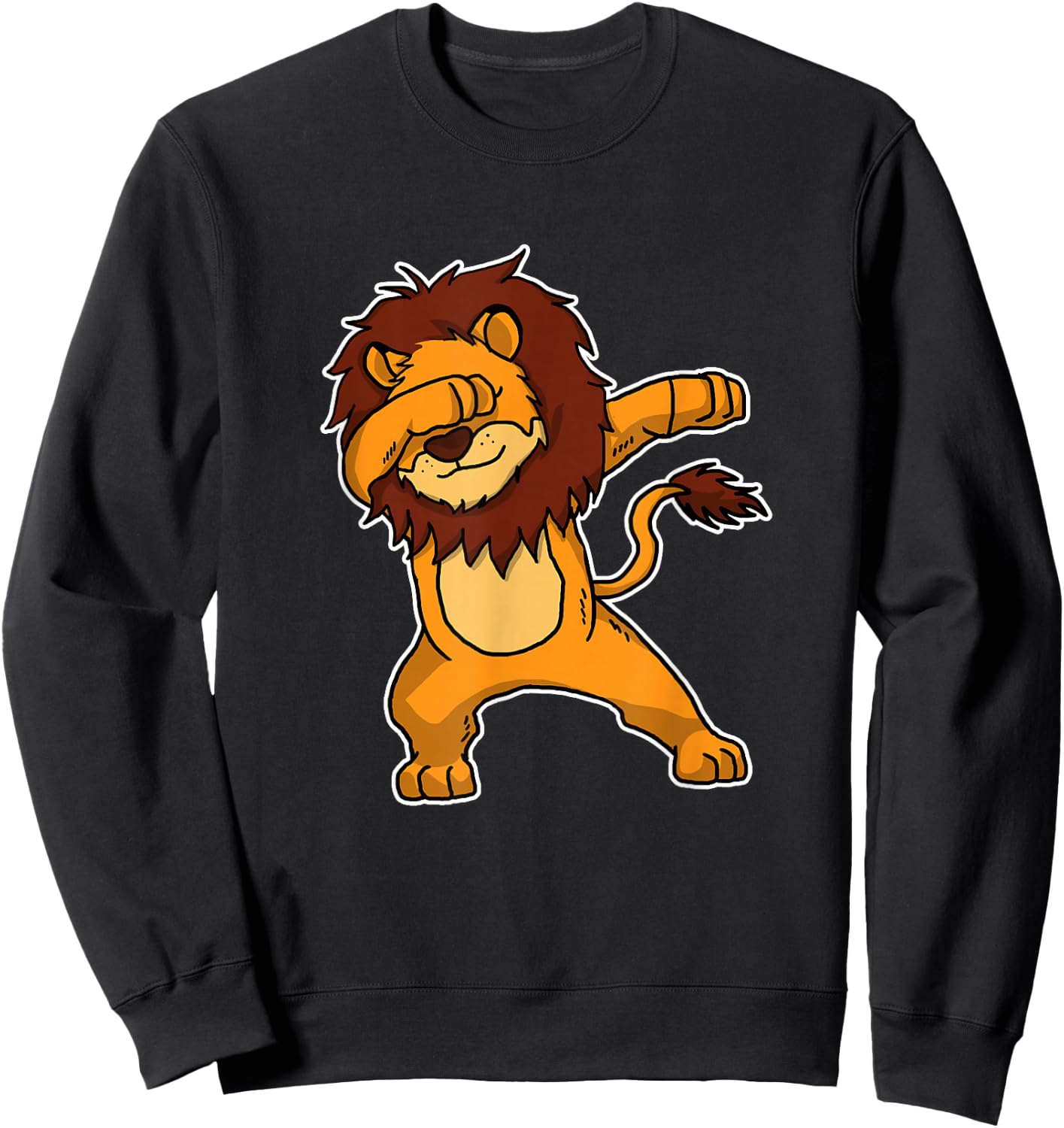 Funny Dabbing Lion Gift Kids Dab Dance Sweatshirt - Sweatshirt | Black