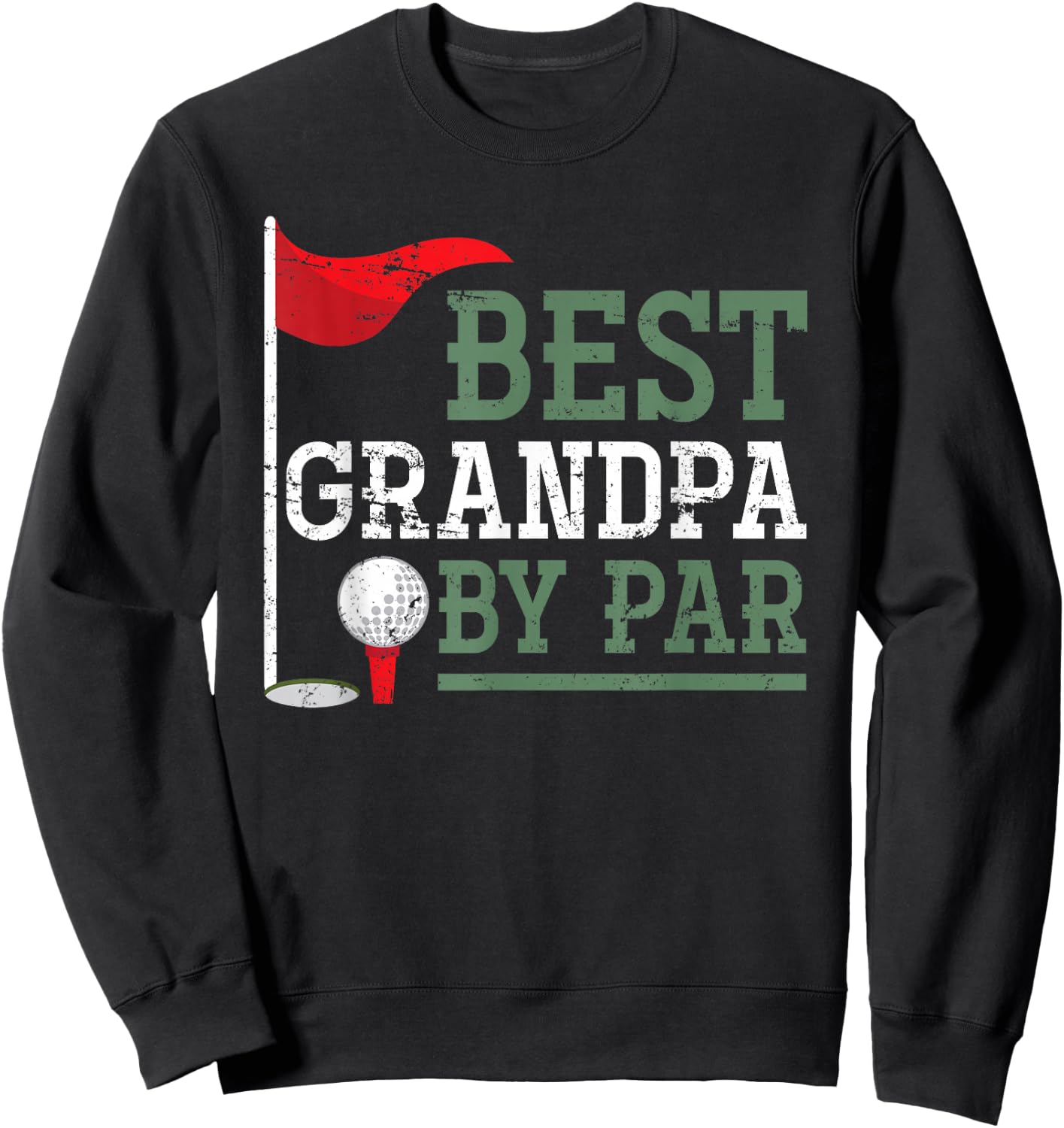 Best Grandpa By Par Golf Sweatshirt - Sweatshirt | Black