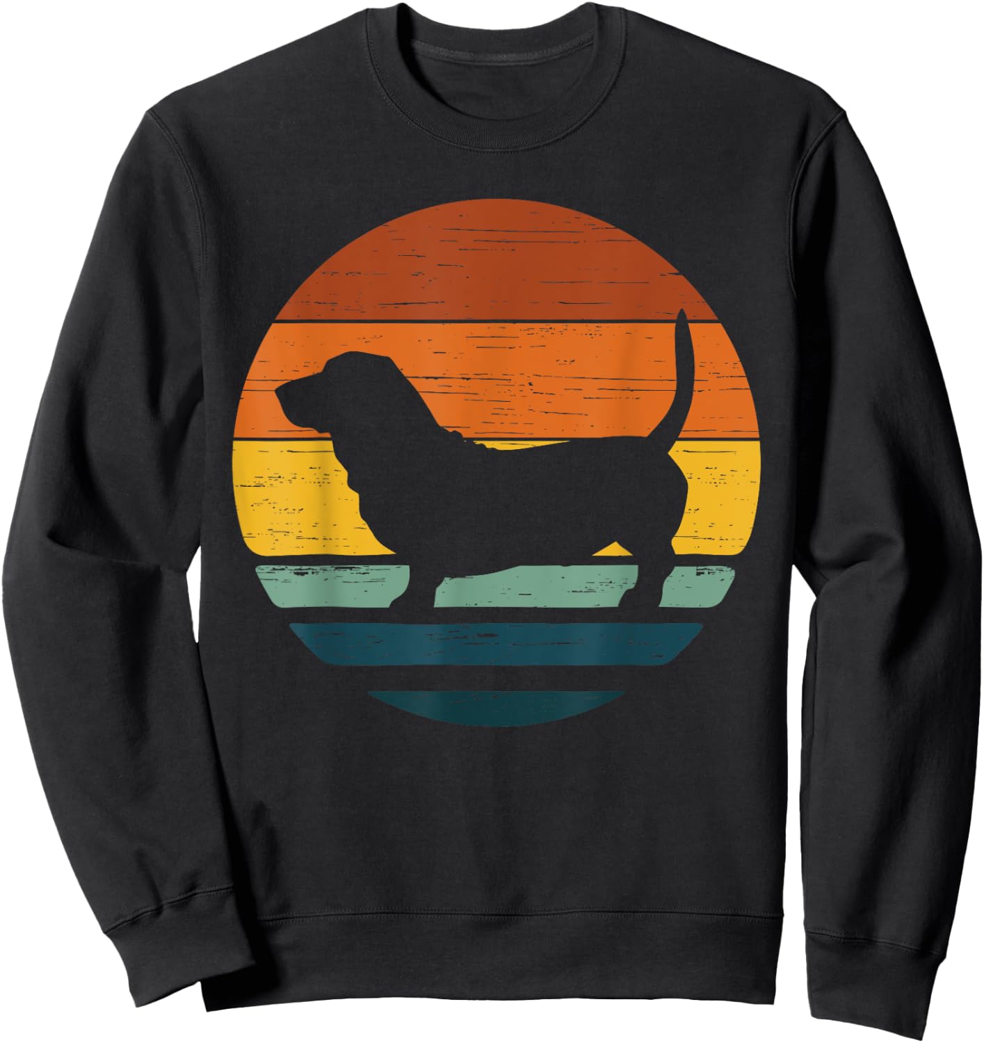 Bassador Vintage Retro Mom Dad Dog Women Girls Kids Sweatshirt - Sweatshirt | Black