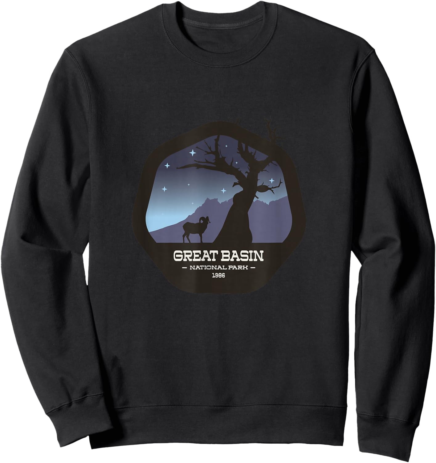 Retro Nevada Great Basin National Park Gift Sweatshirt - Sweatshirt | Black
