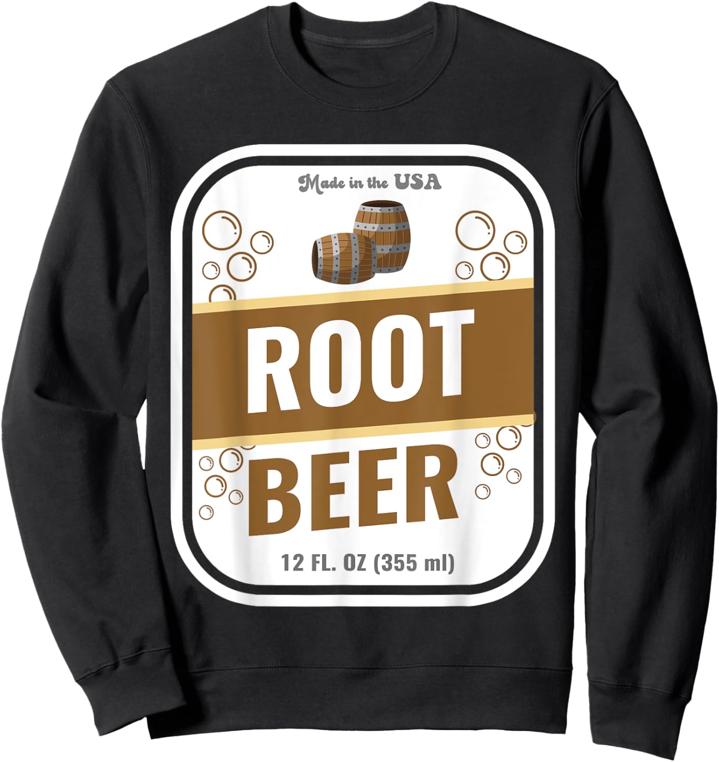 Halloween Costume Root Beer Soda Unique Group Costume Idea Sweatshirt - Sweatshirt | Black