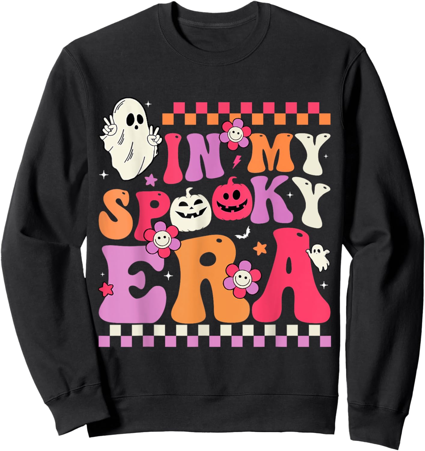 In My Spooky Era Women Men Kids Halloween Pumpkin Funny Sweatshirt - Sweatshirt | Black