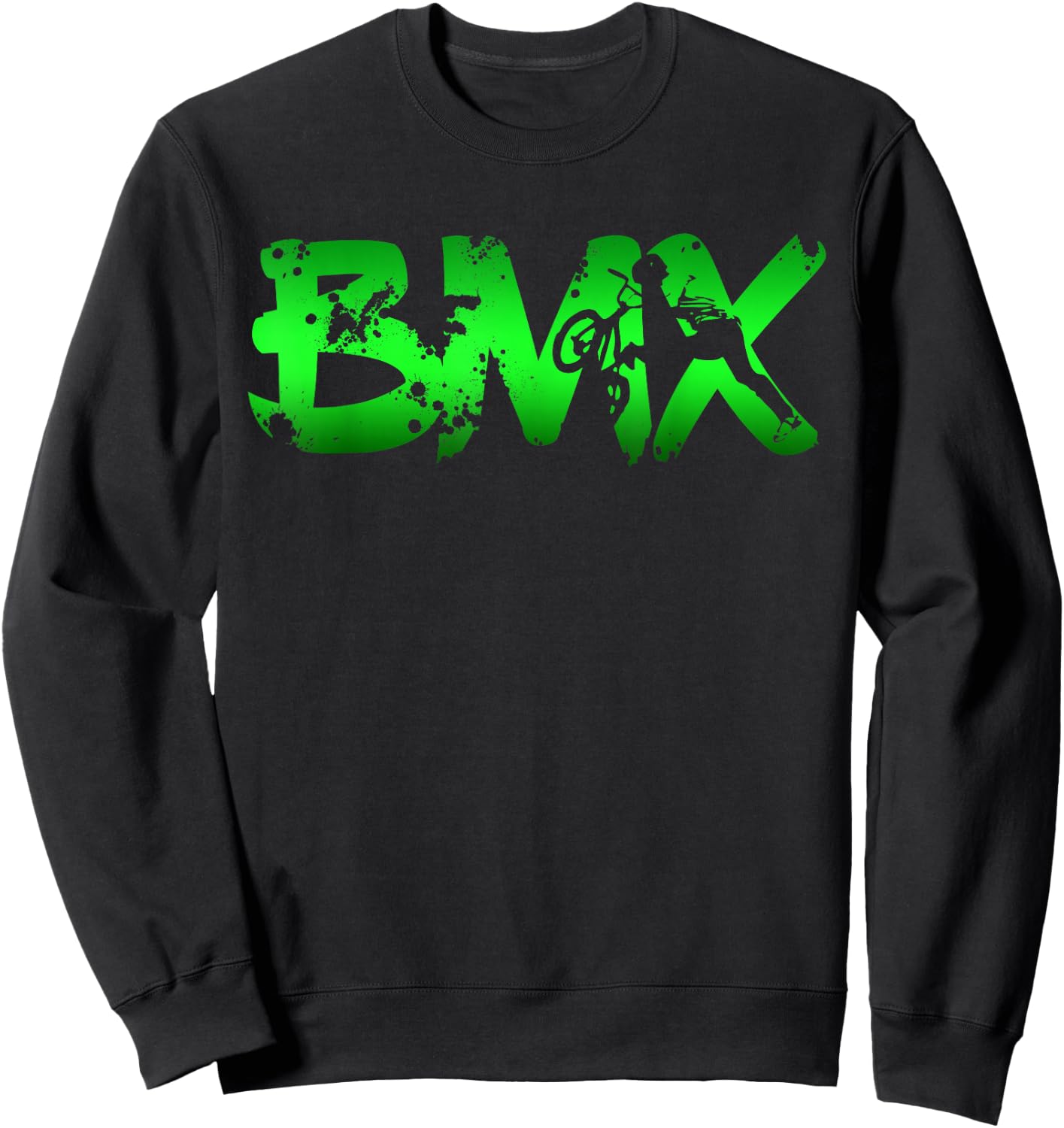 Distressed BMX Shirt Women Kids & Bike Riders Sweatshirt - Sweatshirt | Black