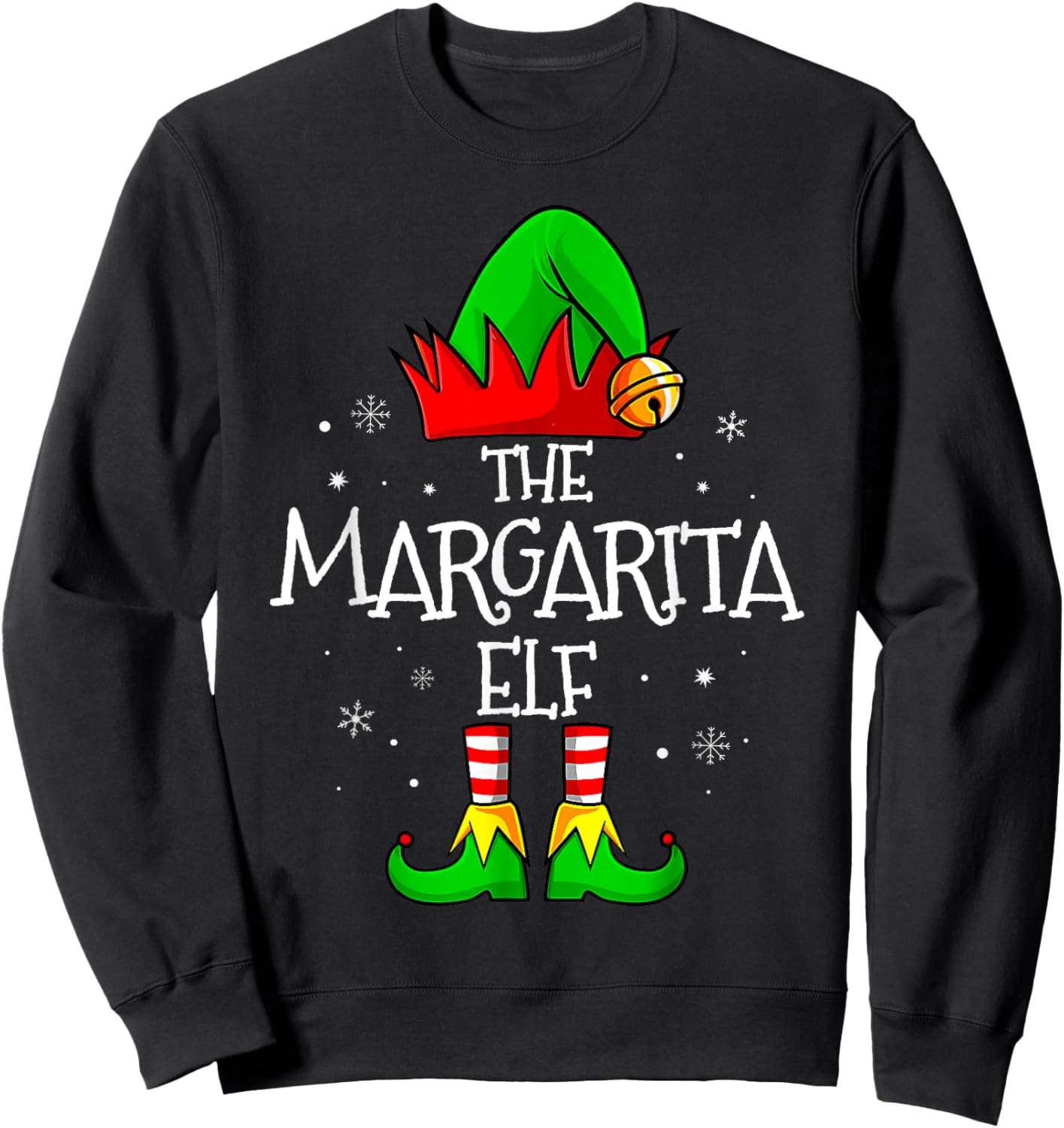 The Margarita Elf Matching Family Christmas Sweatshirt - Sweatshirt | Black