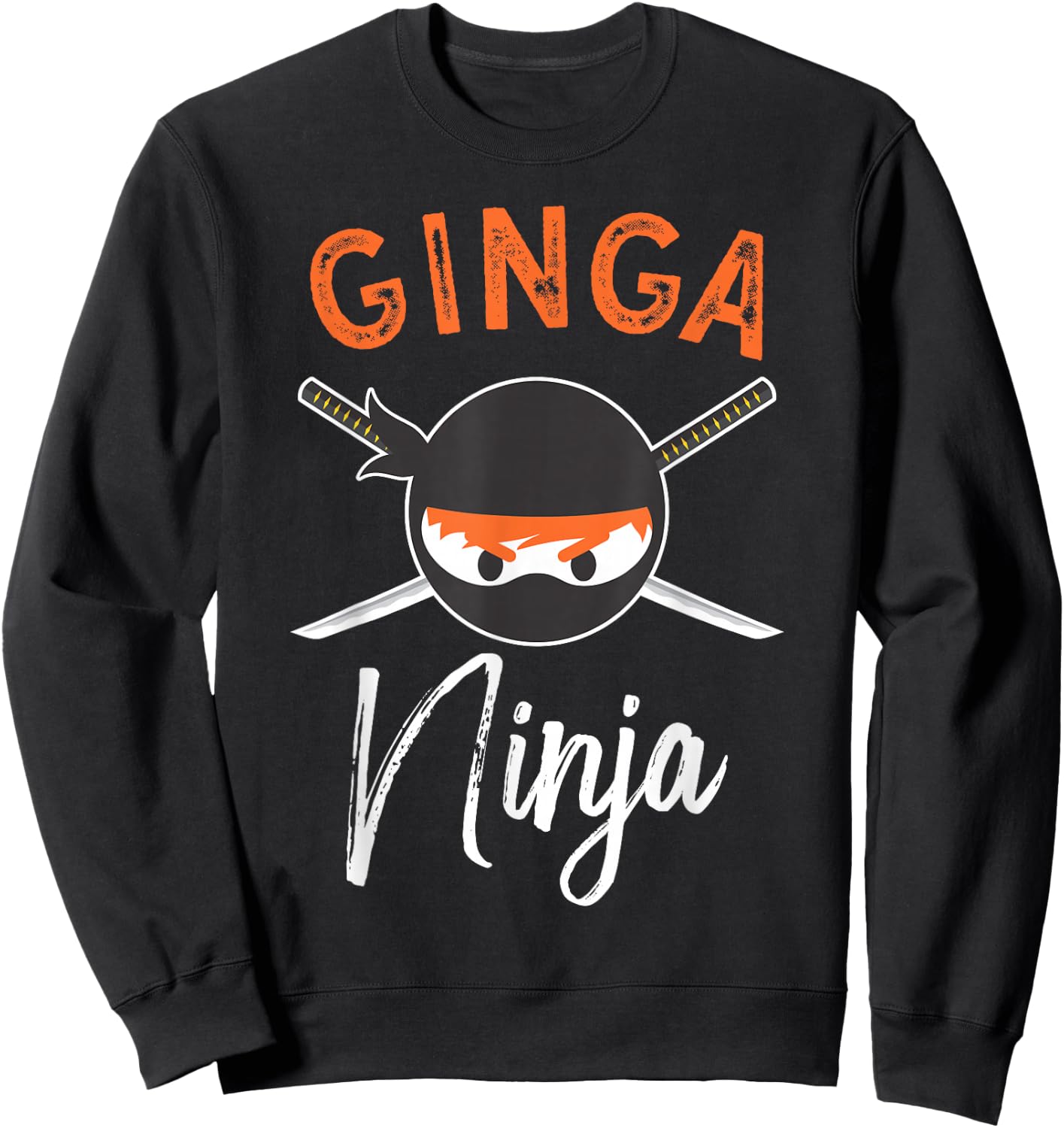Ginga Ninja Funny Red Hair Ninja Lover Ginger T-Sh Sweatshirt - Sweatshirt | Black