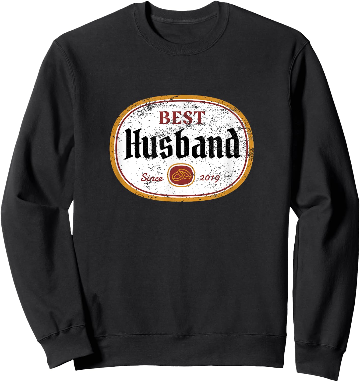 Wedding Anniversary Best Husband Since 2019 Sweatshirt - Sweatshirt | Black