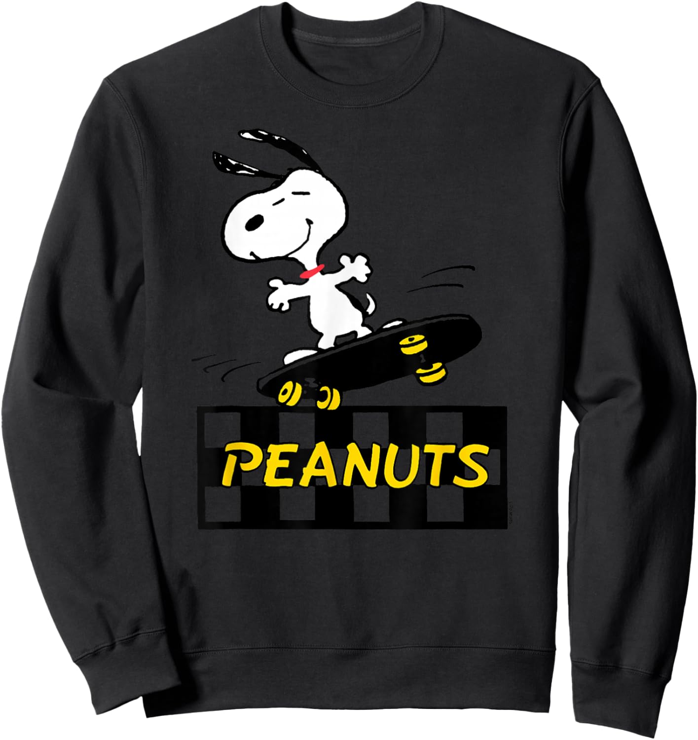 Peanuts Snoopy Skater Logo Sweatshirt - Sweatshirt | Black