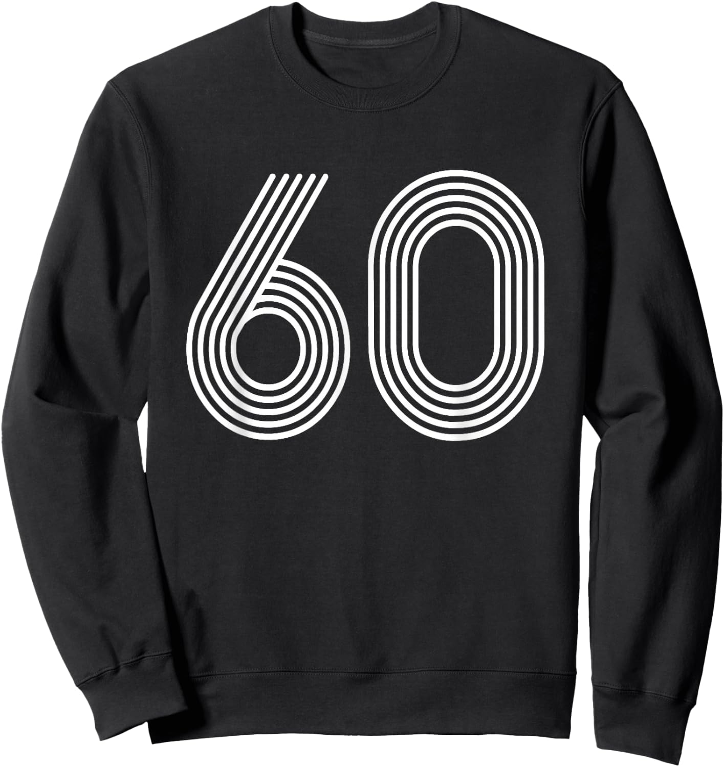Number 60 Cool Retro Disco 60th Birthday Gift Sweatshirt - Sweatshirt | Black