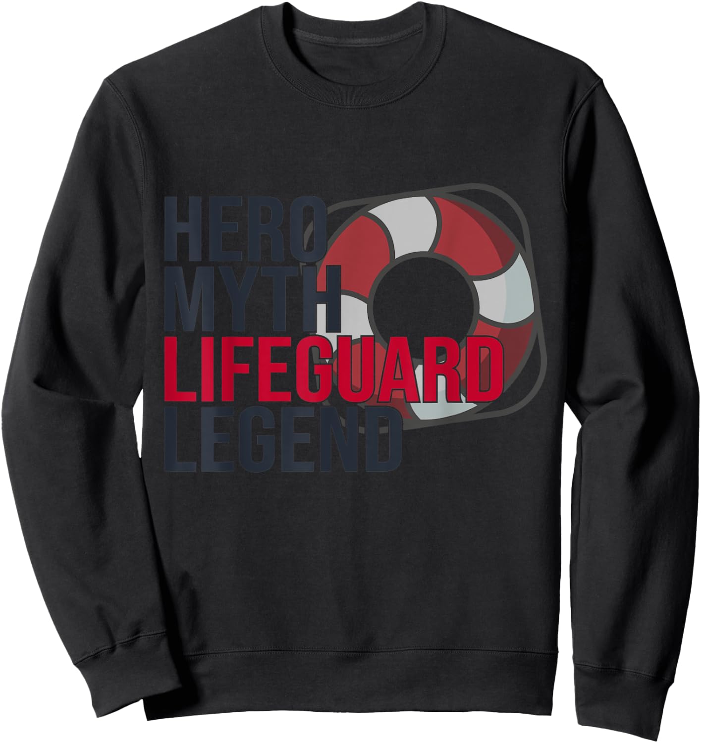Lifeguard Hero Bathmaster Pool Legend Sweatshirt - Sweatshirt | Black