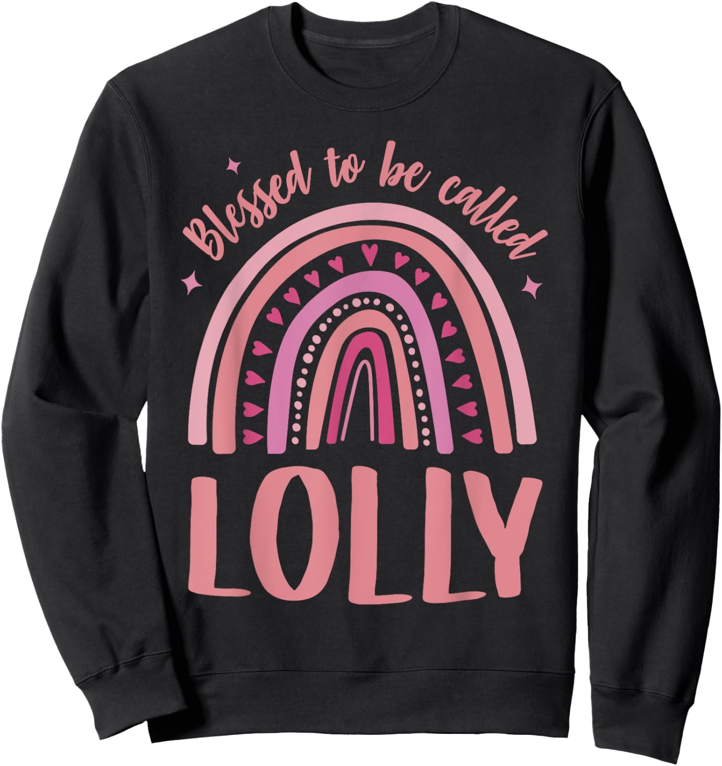 Lolly for Grandma Women Mother's Day Blessed Lolly Sweatshirt - Sweatshirt | Black