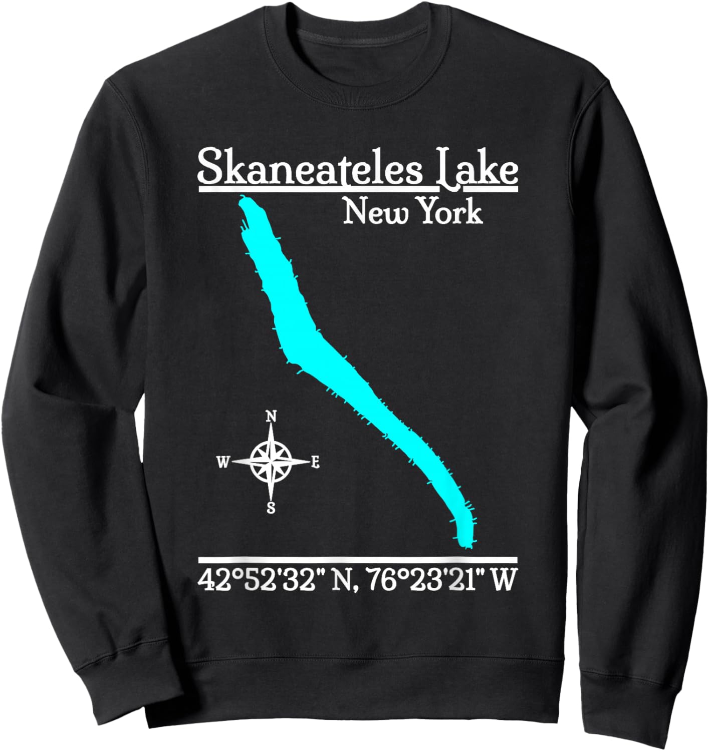 Skaneateles Lake - New York Sweatshirt - Sweatshirt | Black