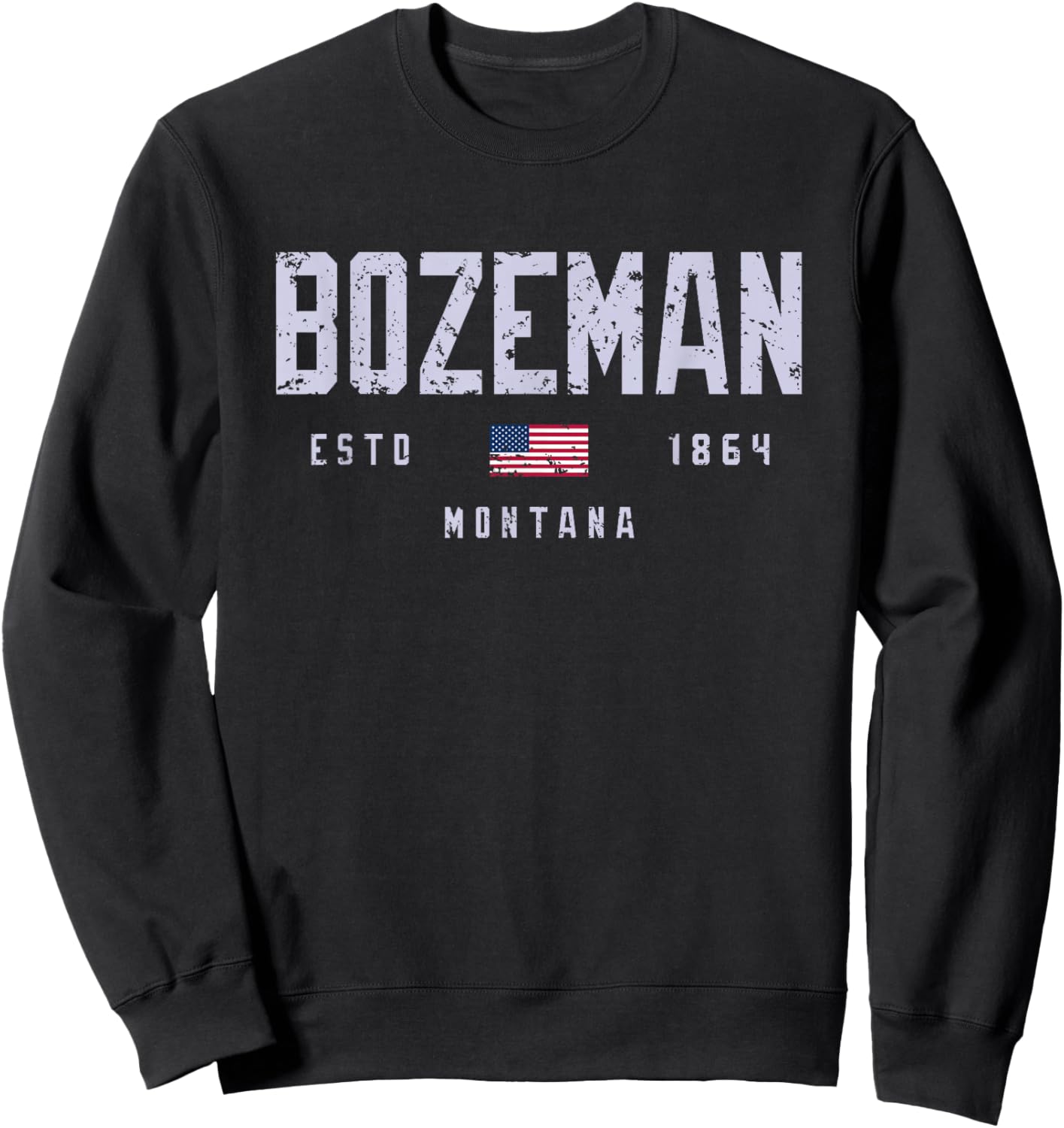 Bozeman Montana Field//Bozeman MT Sweatshirt - Sweatshirt | Black