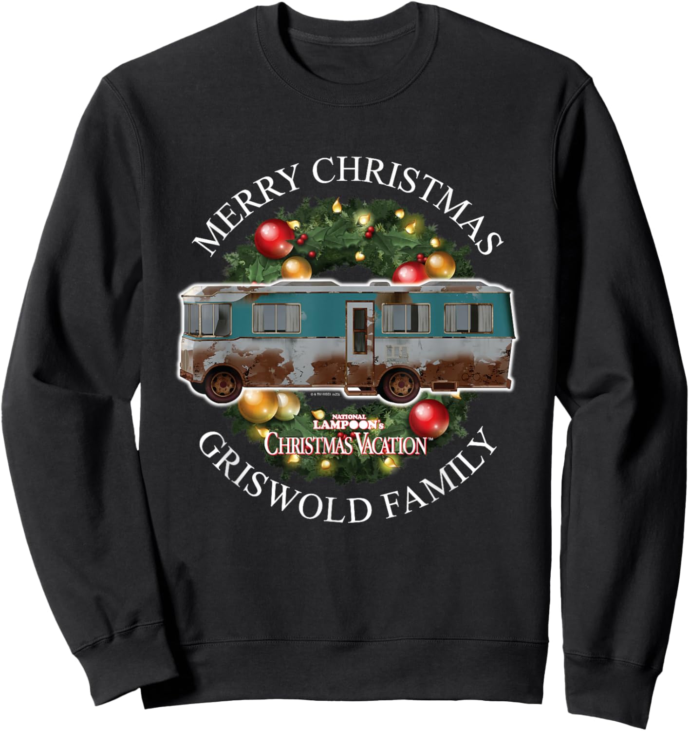 National Lampoon's Christmas Vacation - Van Wreath Sweatshirt - Sweatshirt | Black