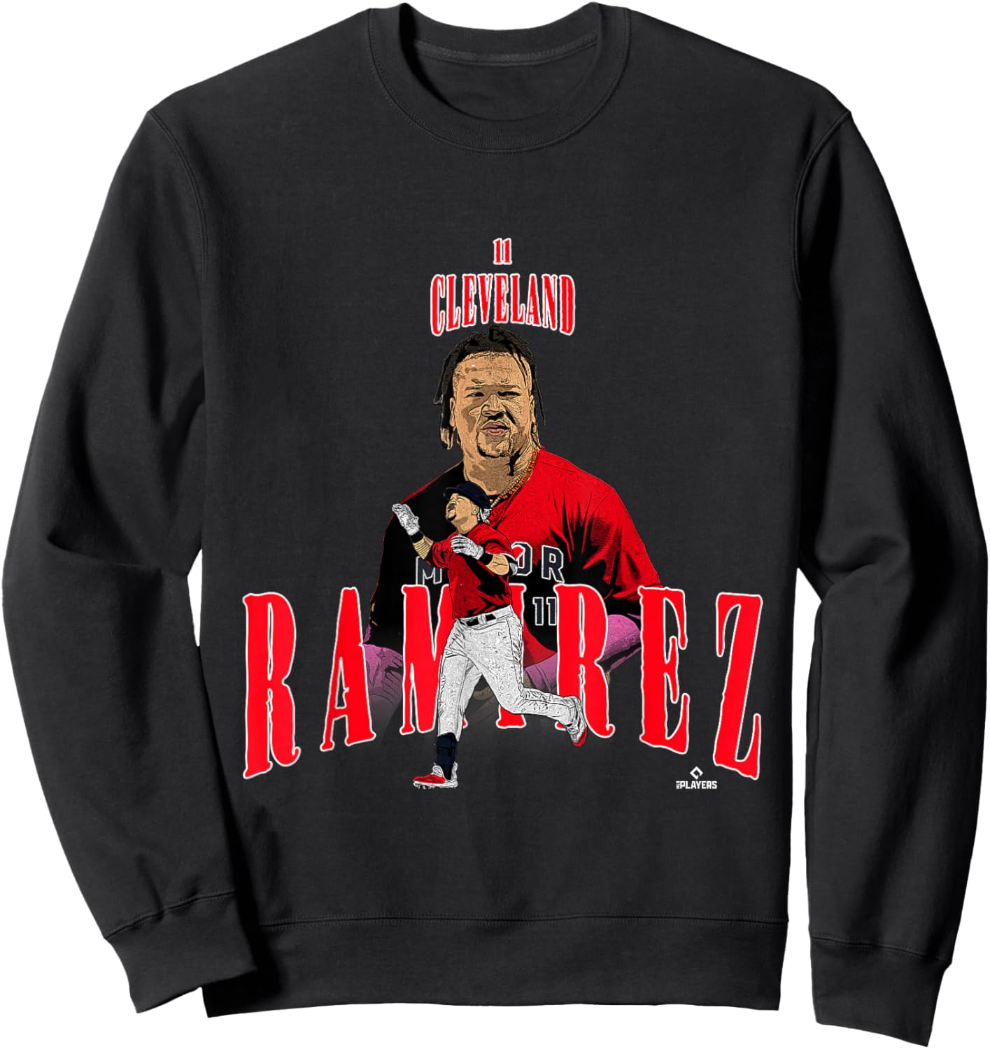 License Champs | Jose Ramrez | Cleveland Baseball Players | MLBRMR3002 Sweatshirt - Sweatshirt | Black