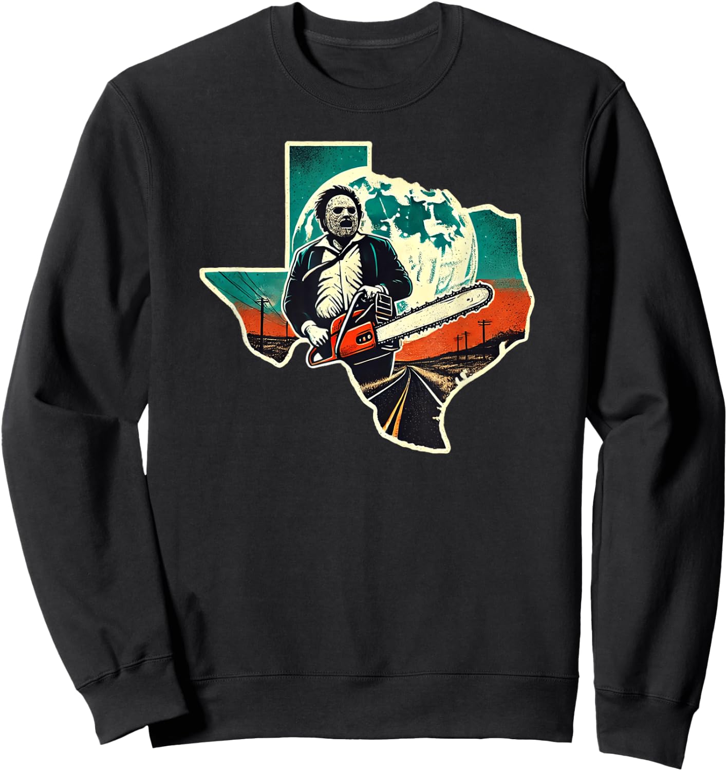 Texas Chainsaw killer Halloween Sweatshirt - Sweatshirt | Black