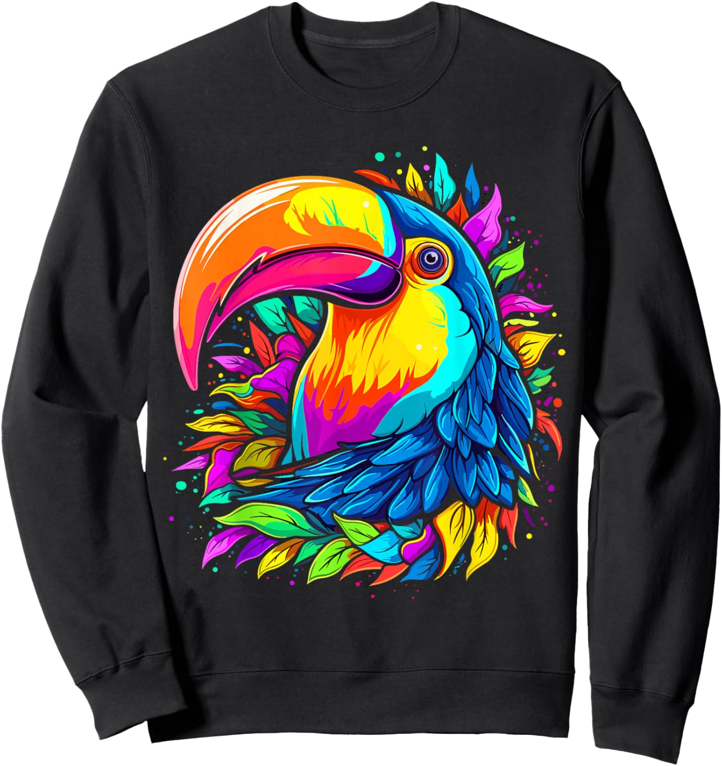 Colorful Toucan Sweatshirt - Sweatshirt | Black