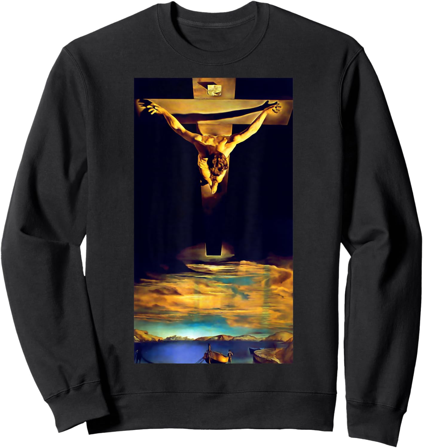 Greatest Masterpieces Jesus Christ by Dali Sweatshirt - Sweatshirt | Black