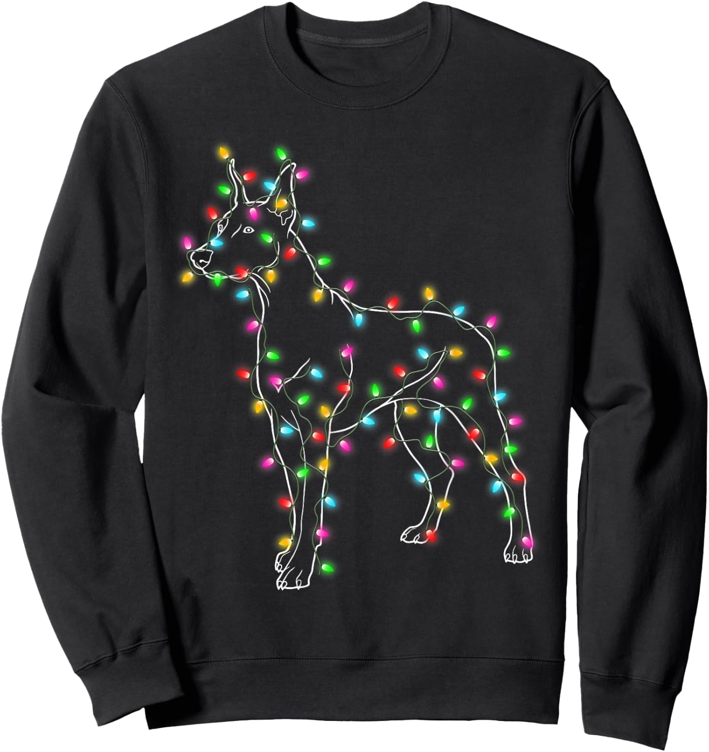 Doberman Pinscher Dogs Tree Christmas Sweater Xmas Pet Dog Sweatshirt - Sweatshirt | Black
