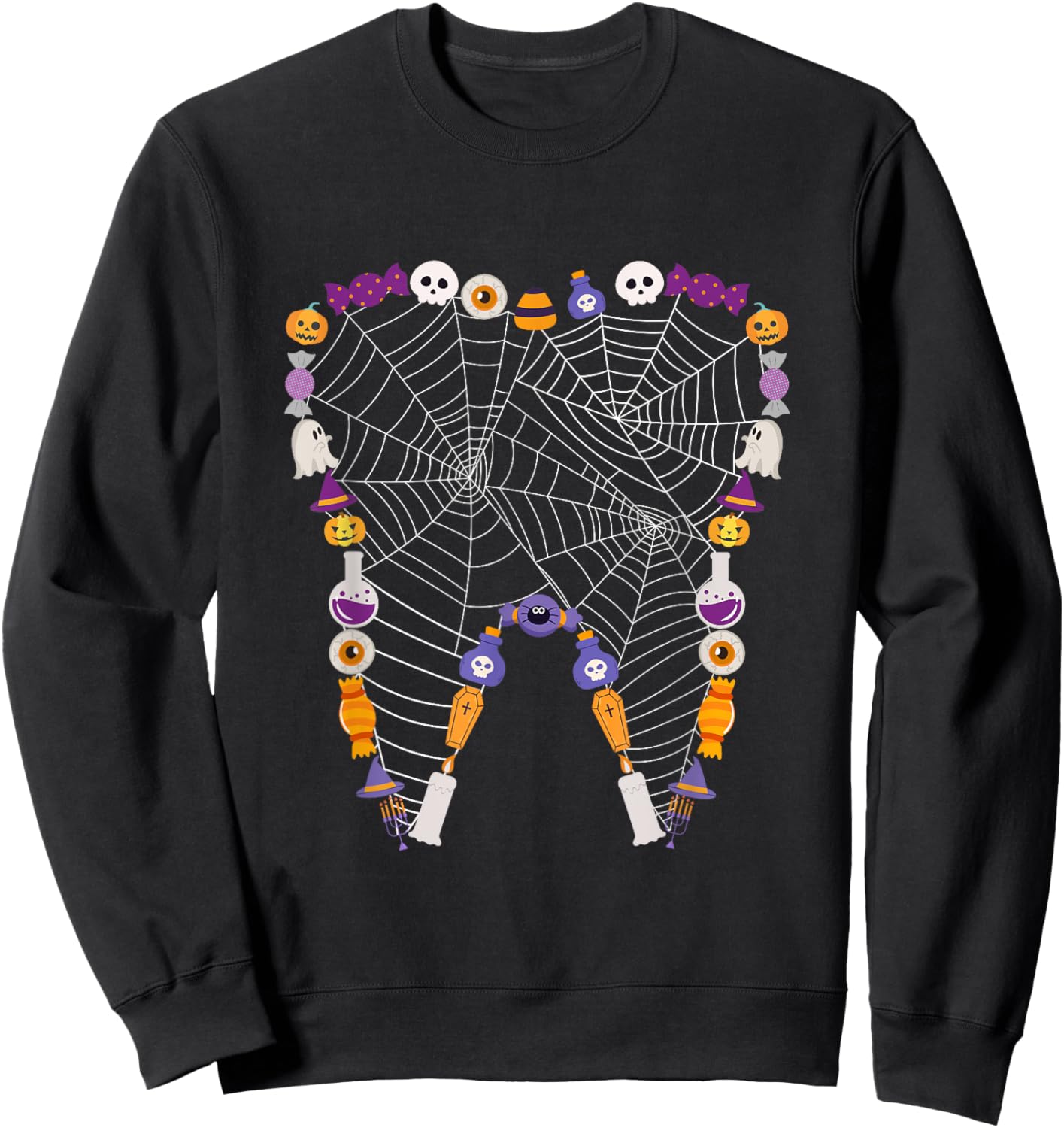 Tooth Halloween Costume Dentist Dental Squad Sweatshirt - Sweatshirt | Black