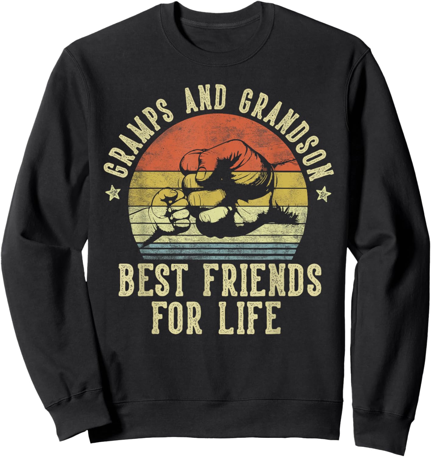 Gramps and Grandson Best Friends for Life Funny Gramps Sweatshirt - Sweatshirt | Black