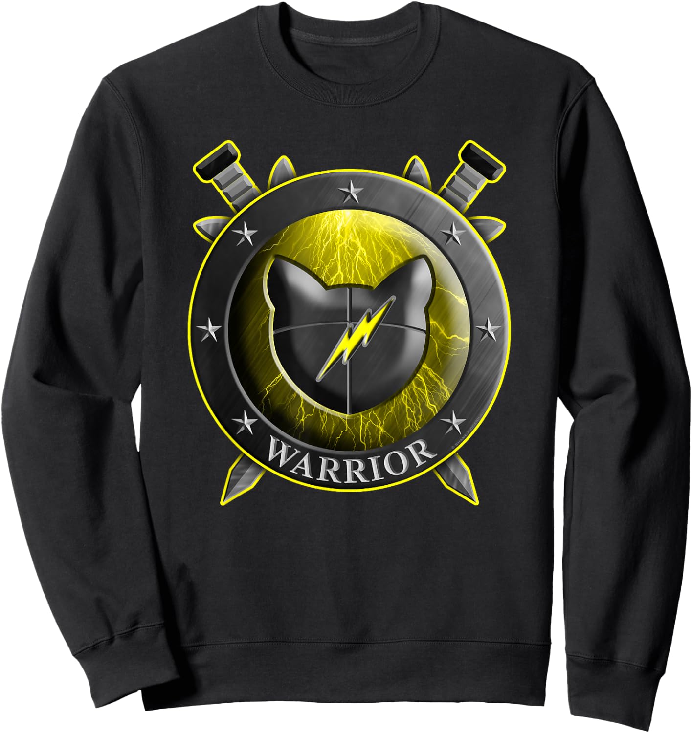 Cat Shield Swords Thunder Funny for Kids Sweatshirt - Sweatshirt | Black