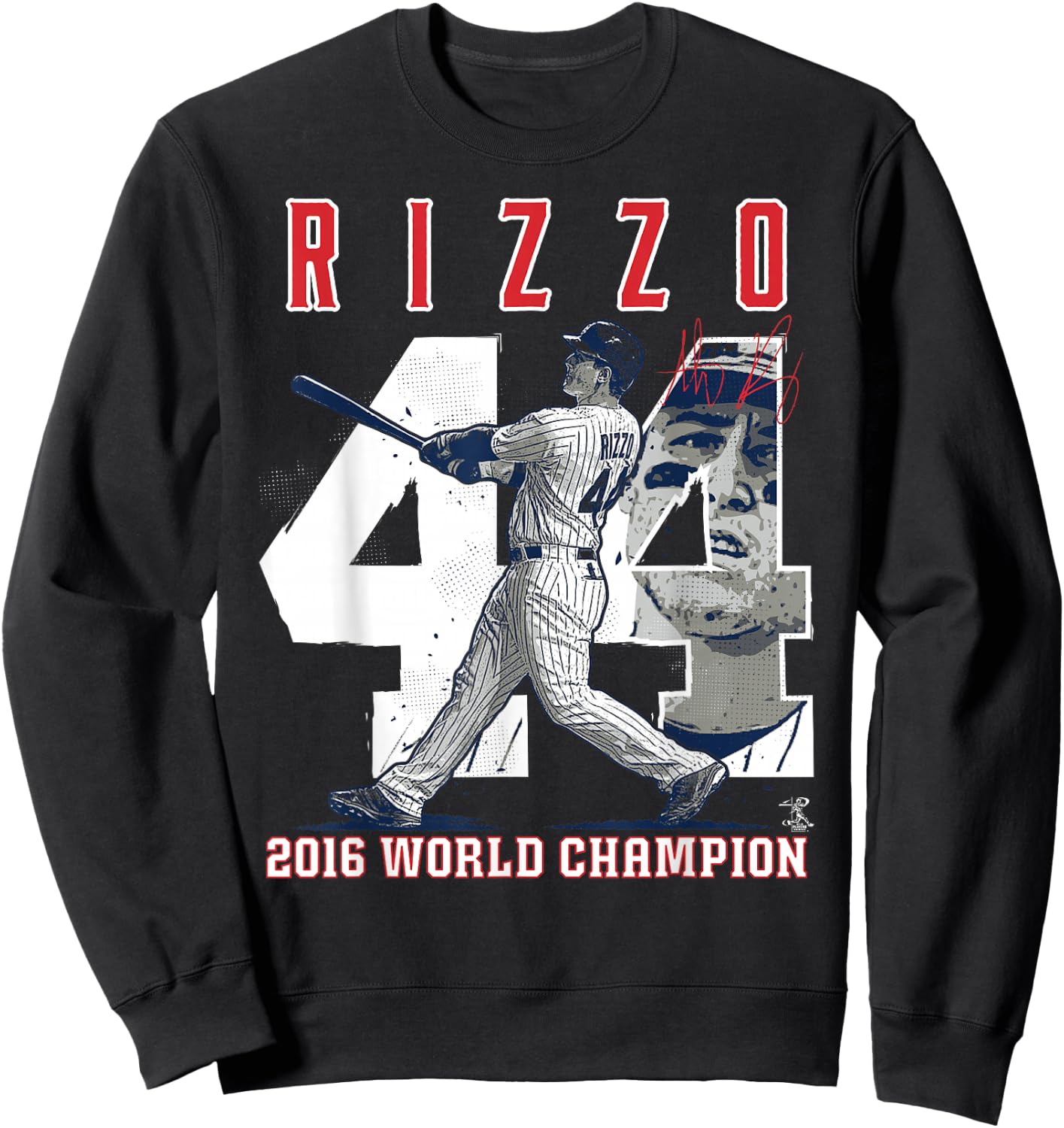 Anthony Rizzo Player Number (2016 World Champion) Sweatshirt - Sweatshirt | Black