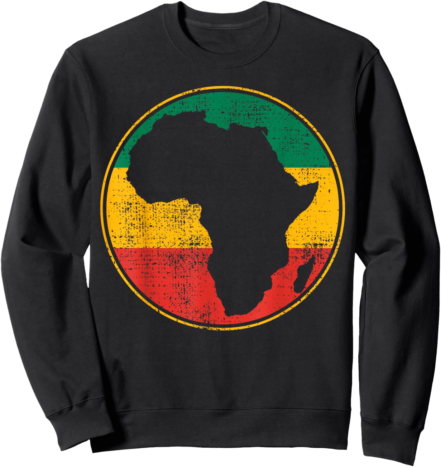 Africa Vintage Retro Map Tanzania Namibia Kenya Sweatshirt - Sweatshirt | Black