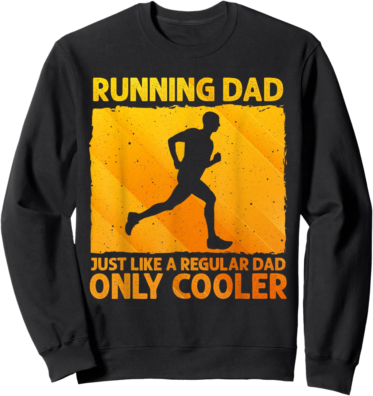 Funny Running Dad Marathon Runner Coach Marathoner Sweatshirt - Sweatshirt | Black