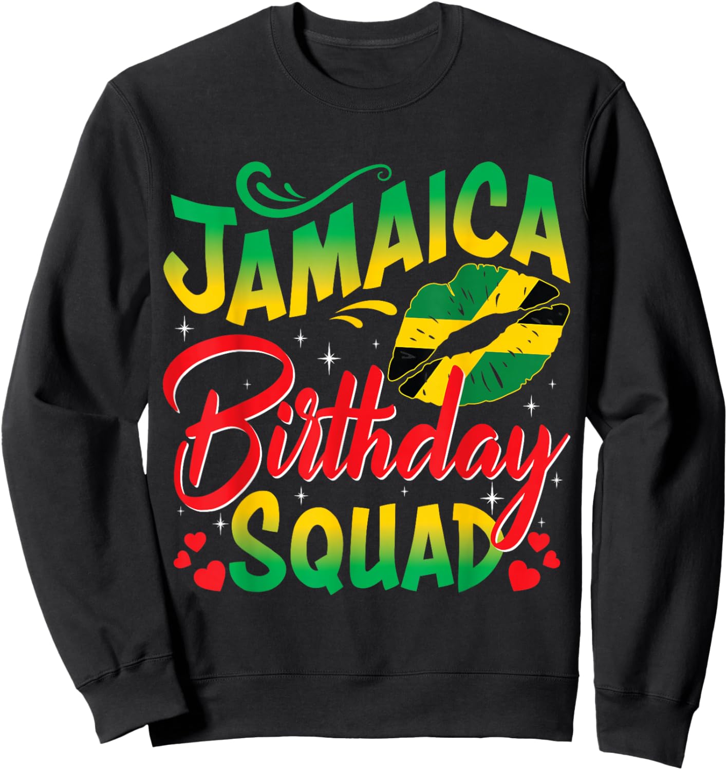 Jamaica Birthday Squad Girls Trip 2025 Women Vacation Party Sweatshirt - Sweatshirt | Black