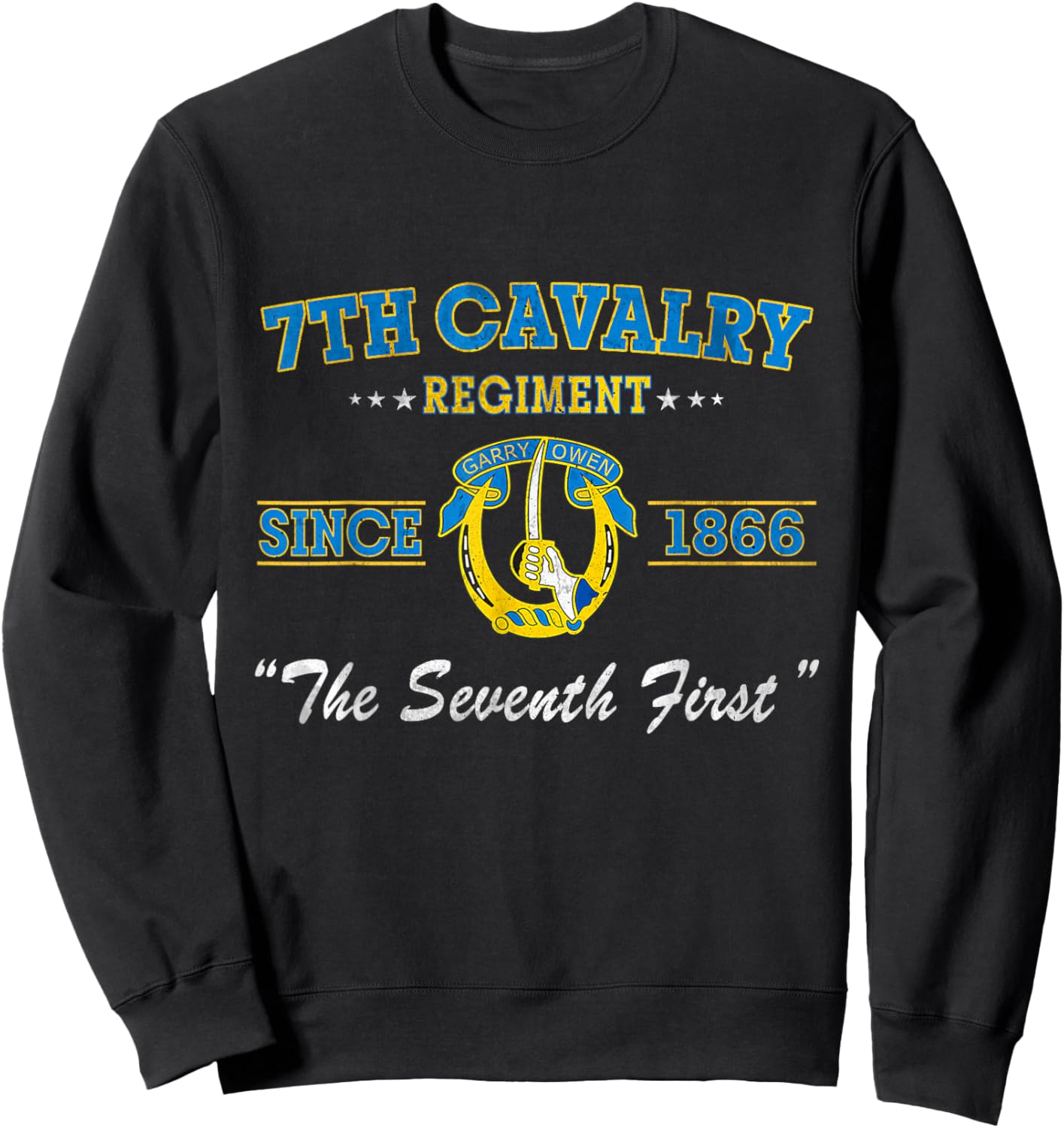 7th Cavalry Regiment Veteran Military Father Day Sweatshirt - Sweatshirt | Black