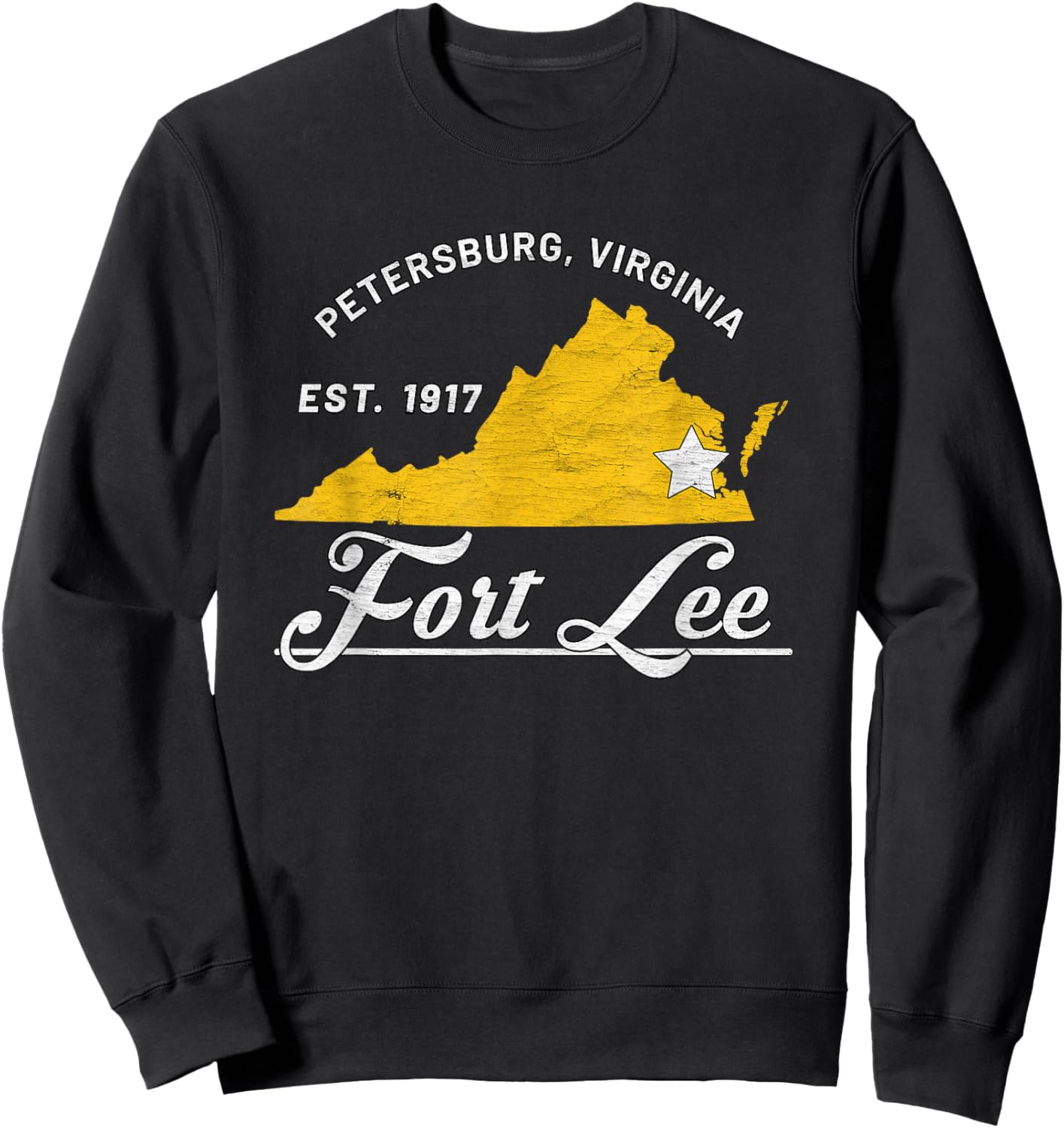 Fort Lee Petersburg Virginia Va Souvenir Gifts Sweatshirt - Sweatshirt | Black