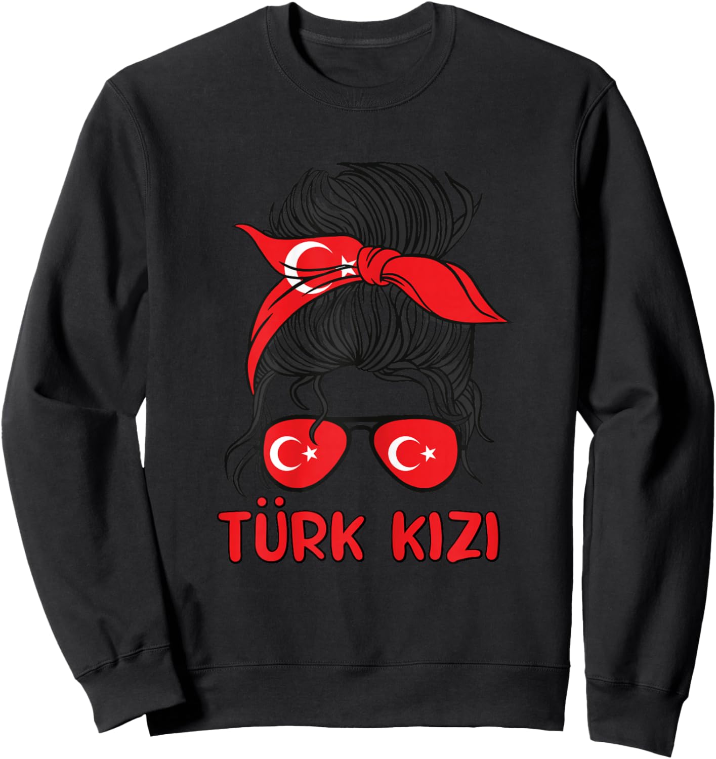 Turkiye Mädchen Türkei Mädchen Türkische kizi Frauen Türkische Flagge Sweatshirt - Sweatshirt | Black