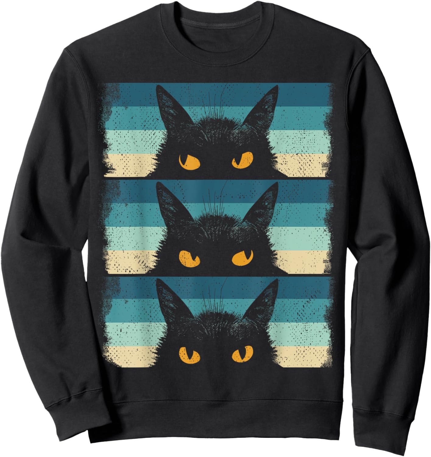 Cat Lover, Grumpy Black Kitten, Cat Mom, Cat Dad Women Kids Sweatshirt - Sweatshirt | Black