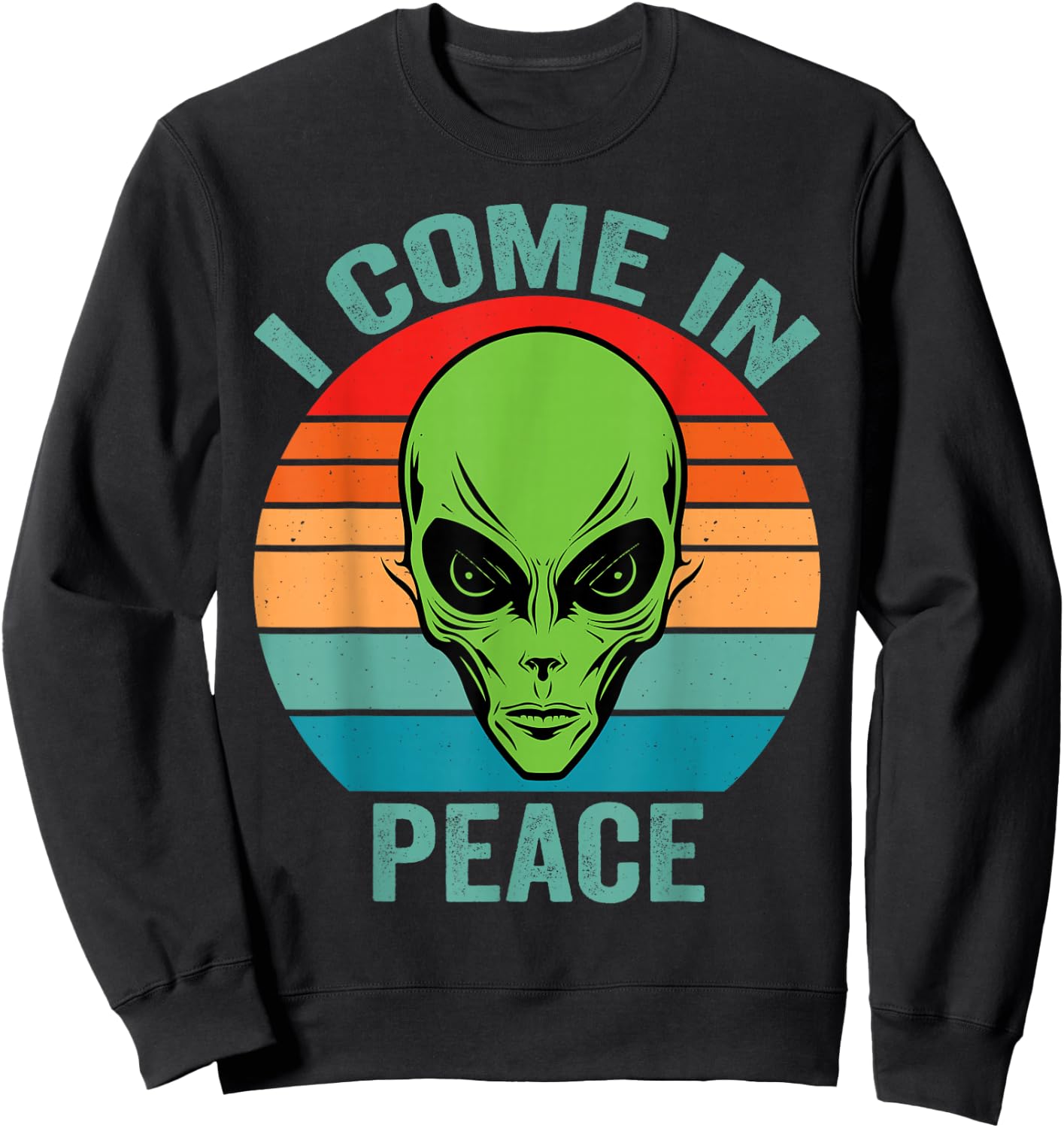 I Come In Peace im Peace Matching Couples Alien Sweatshirt - Sweatshirt | Black