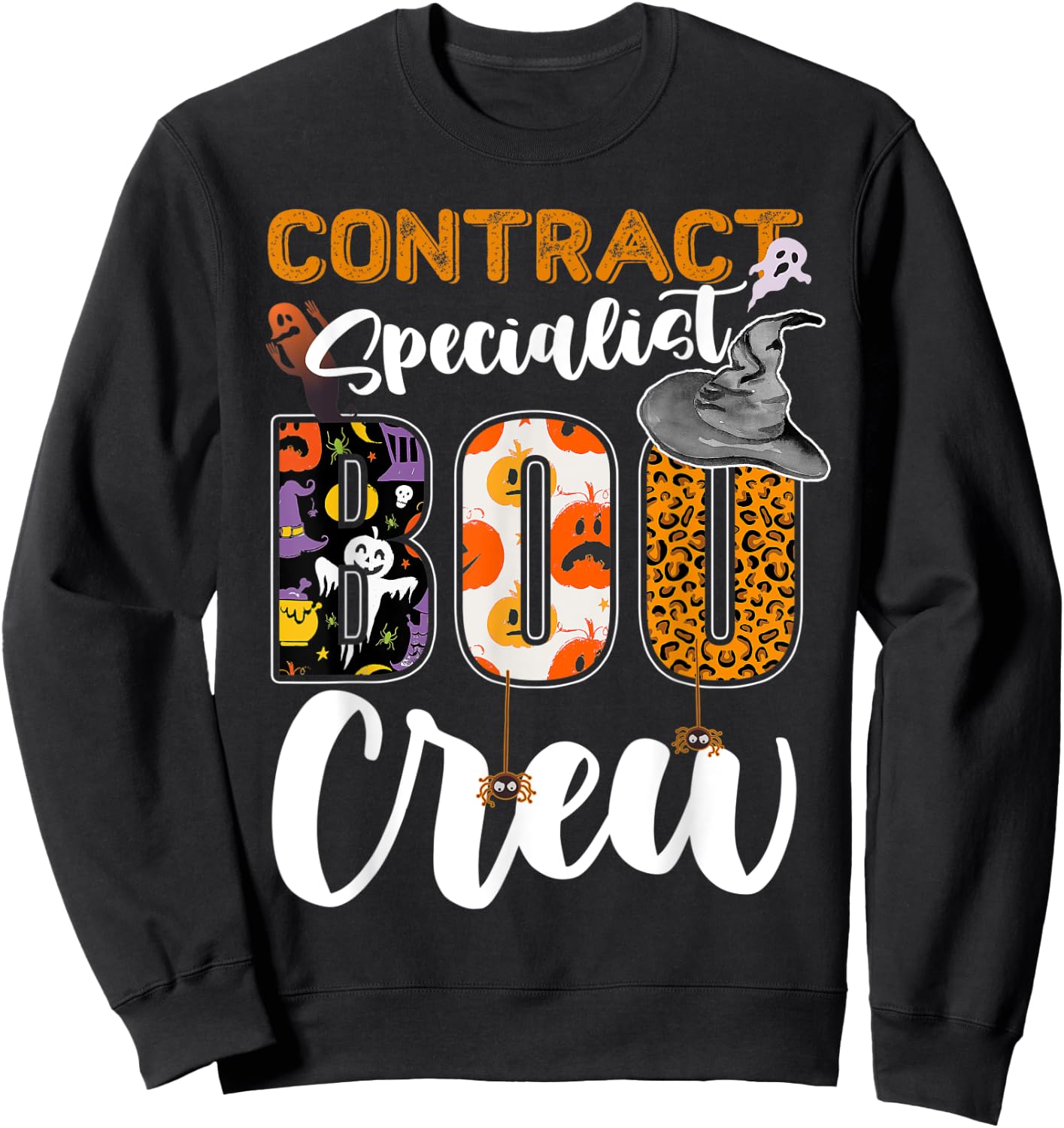 Contract Specialist Boo Crew Halloween Matching Sweatshirt - Sweatshirt | Black
