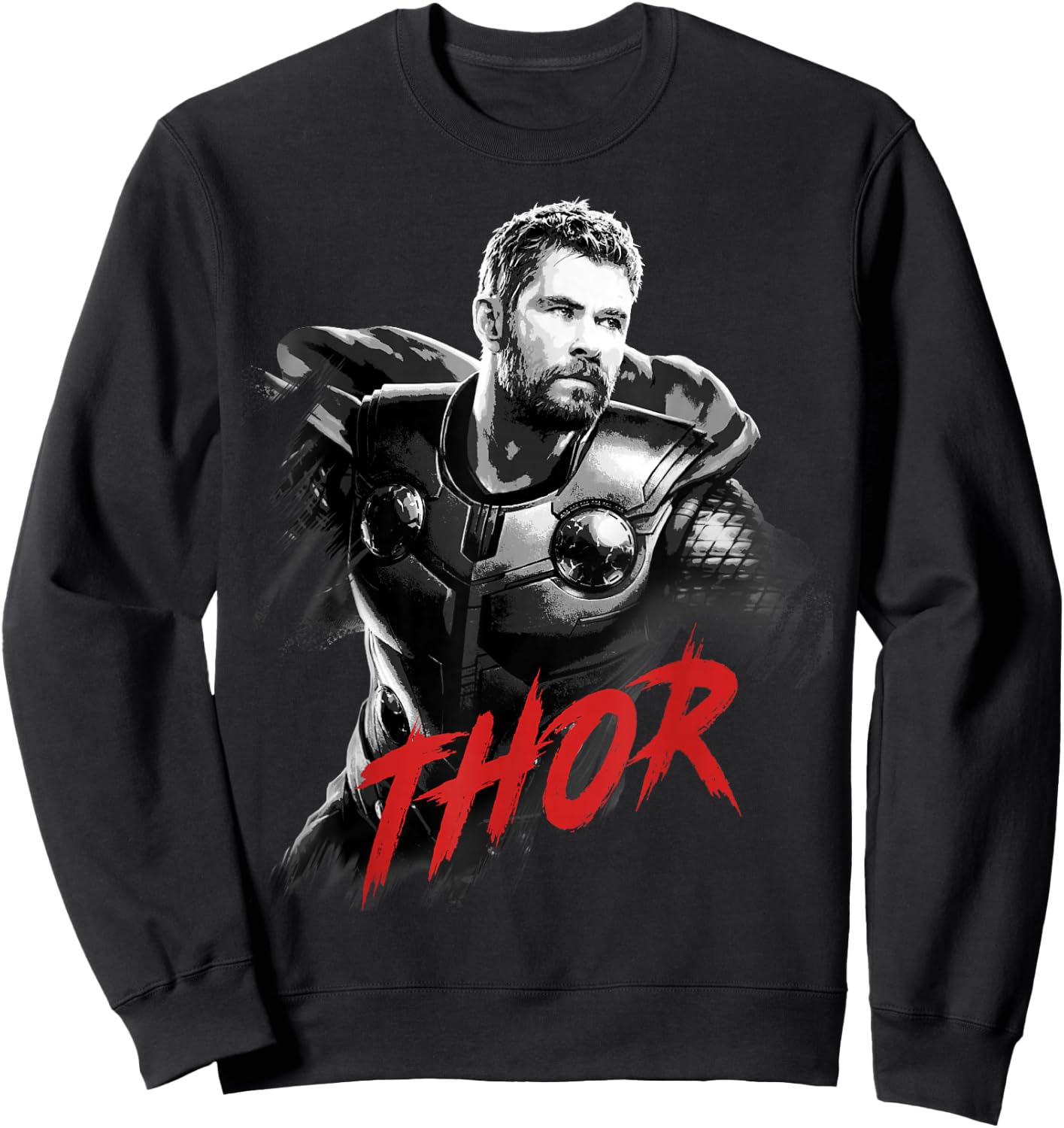 Marvel Avengers Endgame Thor Tonal Portrait Graphic Sweatshirt - Sweatshirt | Black