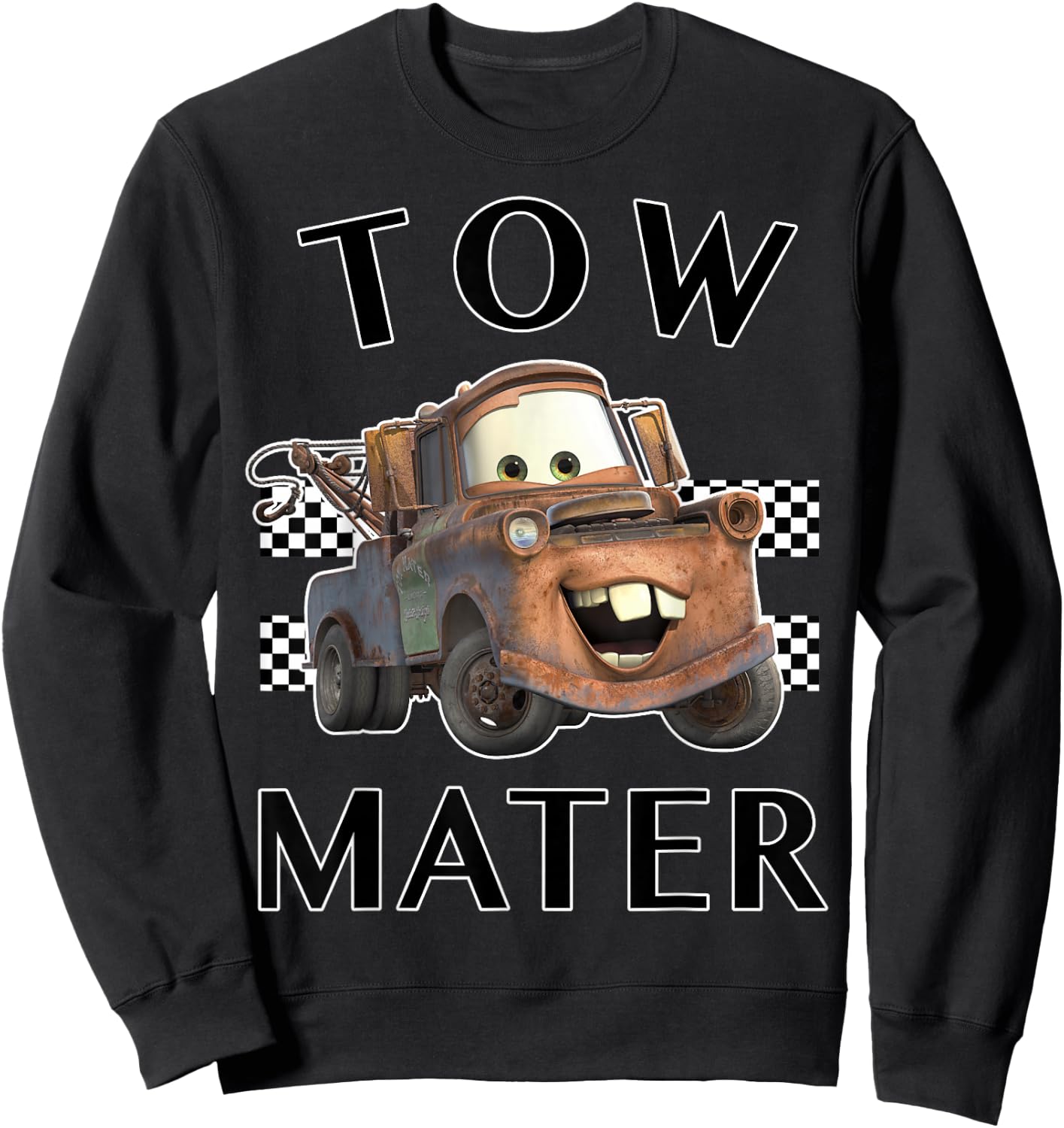 Disney Pixar Cars Tow Mater Finish Graphic Sweatshirt - Sweatshirt | Black