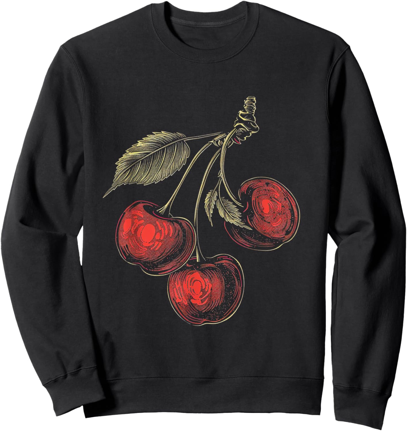 Vintage Cherry Sweatshirt - Sweatshirt | Black