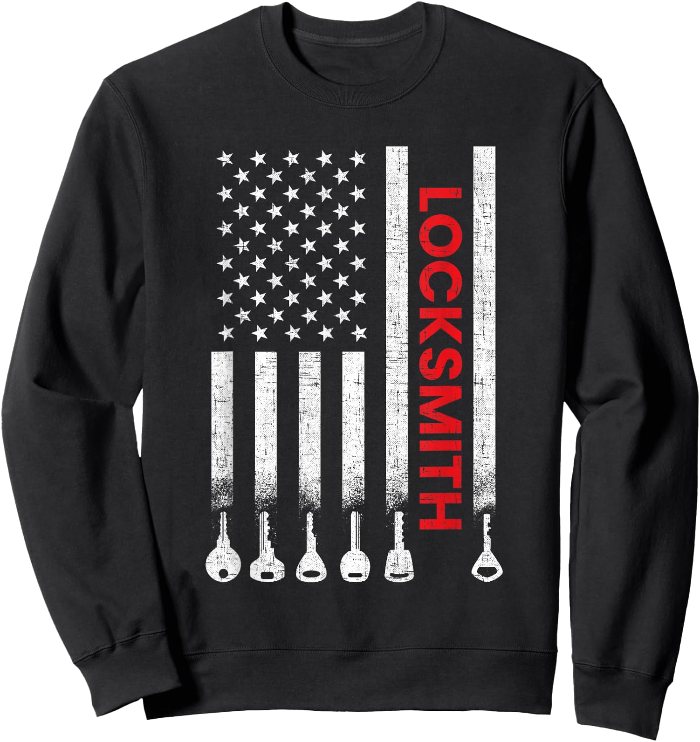 Locksmith American Flag, locksmith Sweatshirt - Sweatshirt | Black