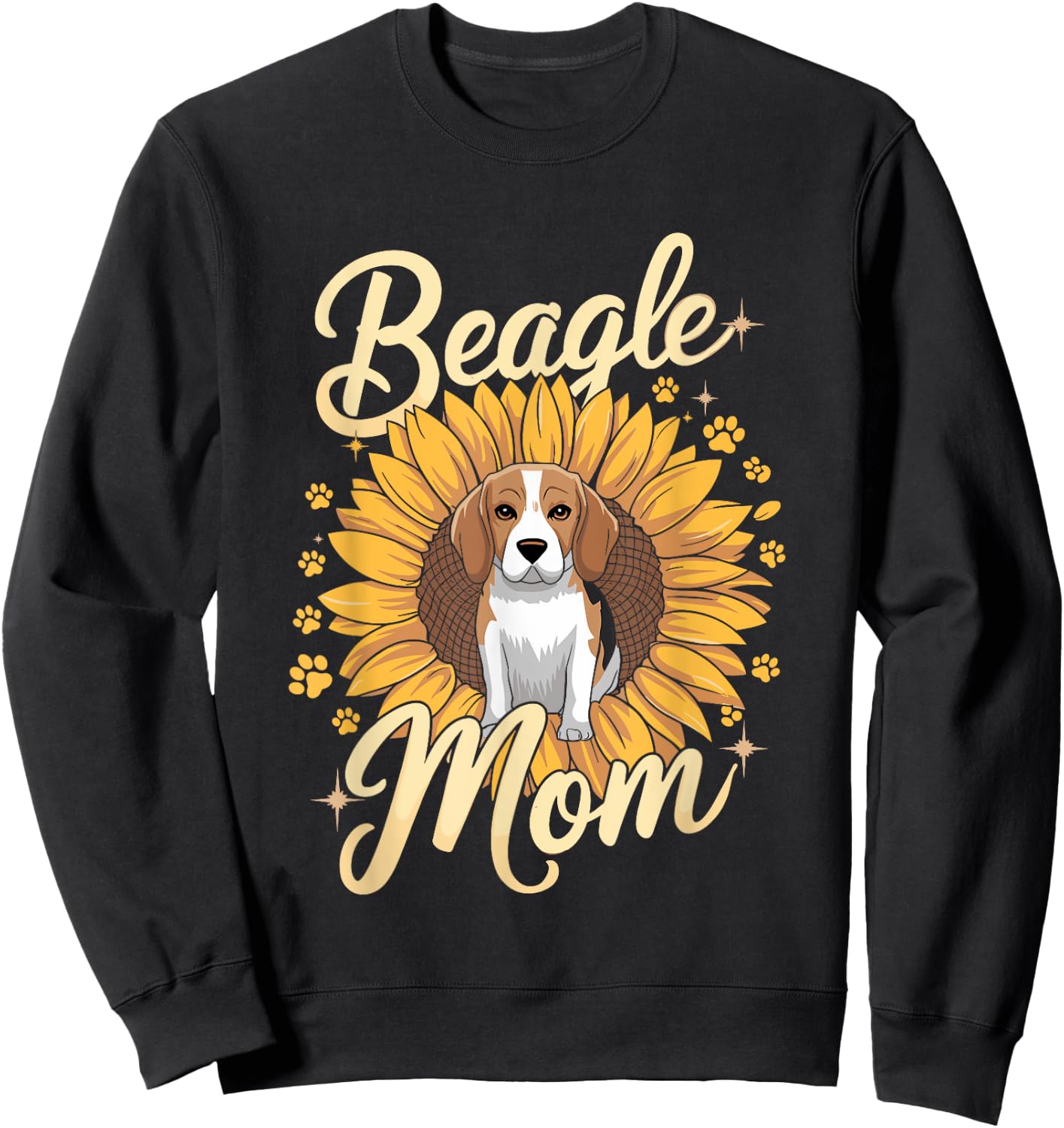Beagle Mom Sunflower Beagles Dog Women Sweatshirt - Sweatshirt | Black