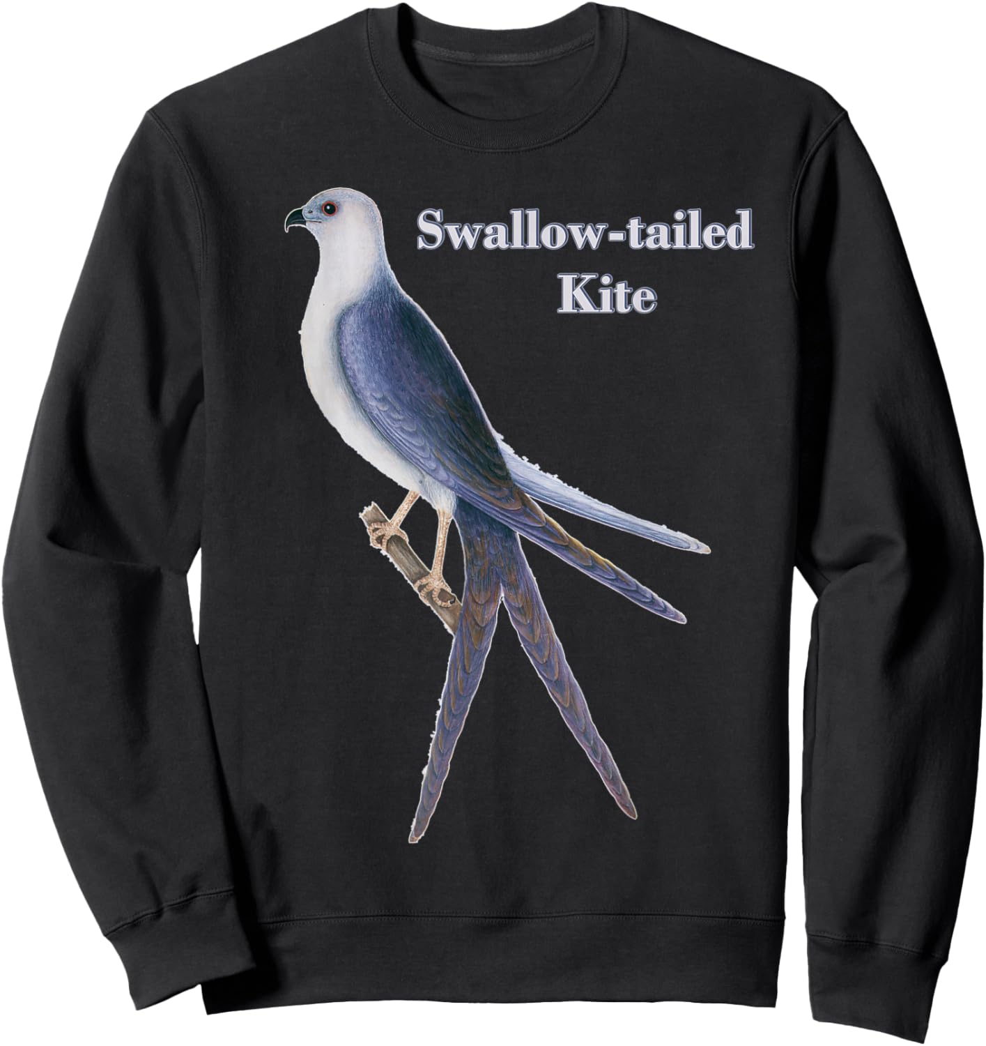 Swallow-tailed Kite Bird Drawing Sweatshirt - Sweatshirt | Black
