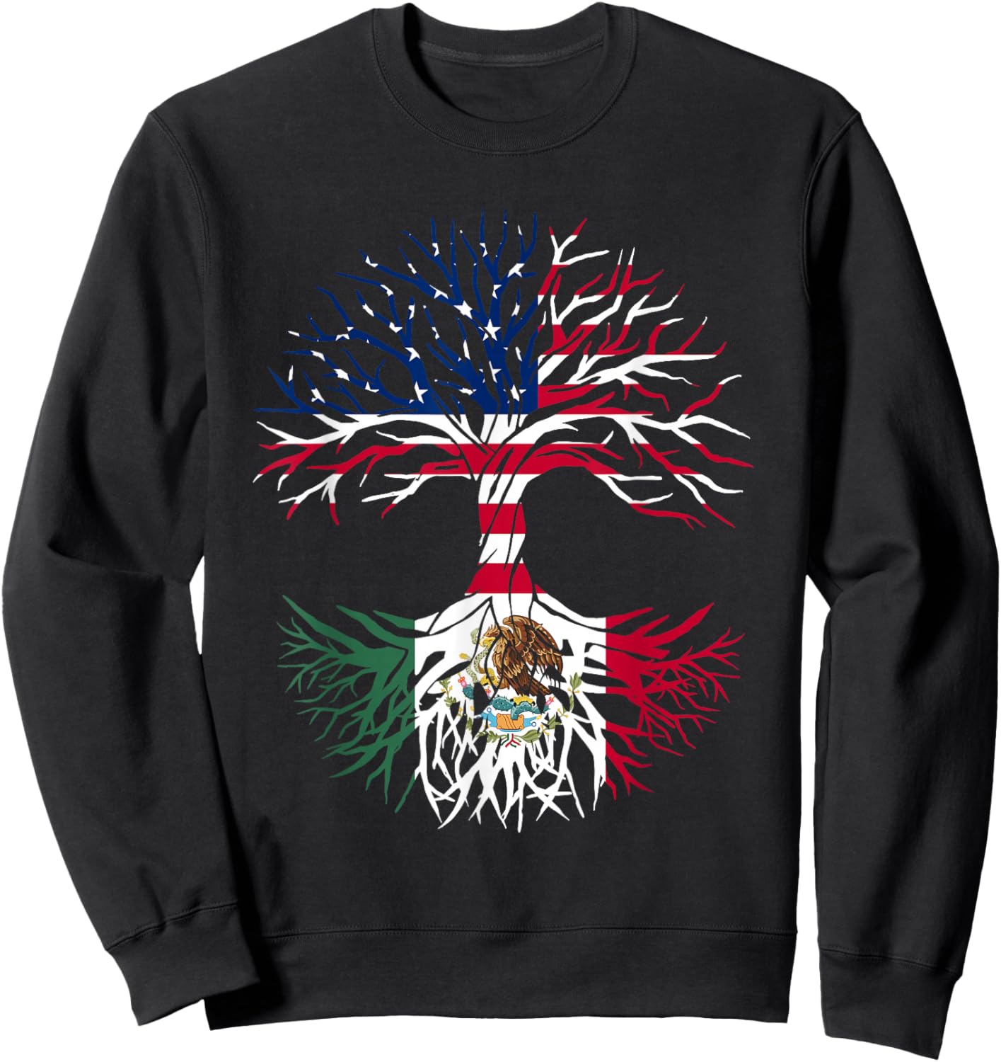 Mexican Roots American Grown Sweatshirt - Sweatshirt | Black