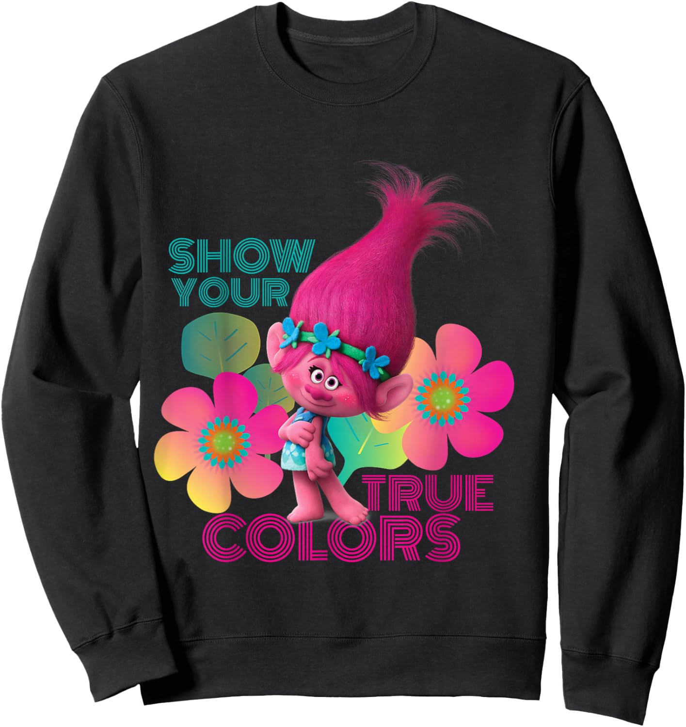 DreamWorks Trolls Show Your True Colors Sweatshirt - Sweatshirt | Black