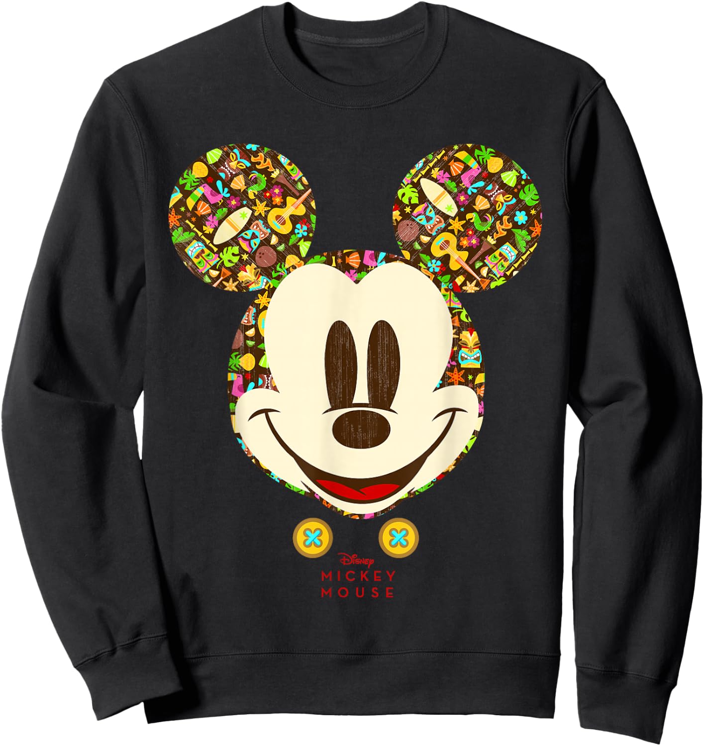 Disney Year of The Mouse Tiki Holiday Mickey July Small Sweatshirt - Sweatshirt | Black