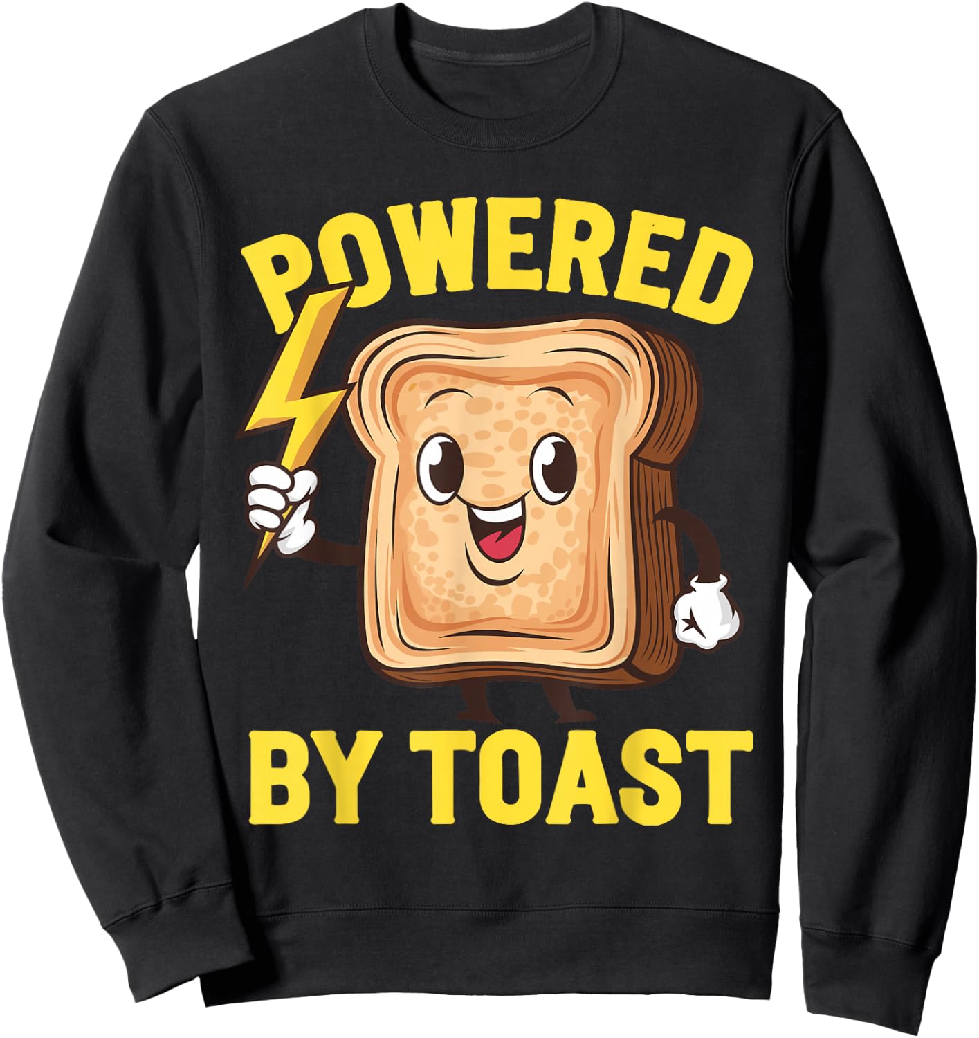 Powered by Toast Bread Toast Sweatshirt - Sweatshirt | Black